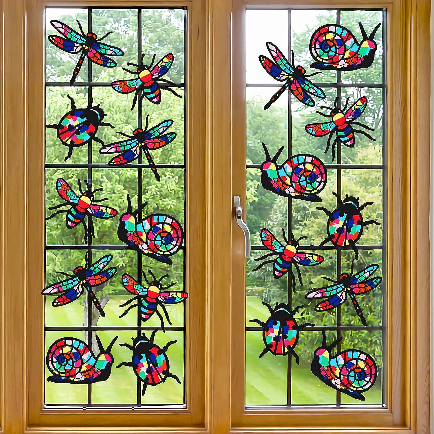 Window Art for Kids Suncatcher Kits for Kids with Window Paint Stained Glass Ki