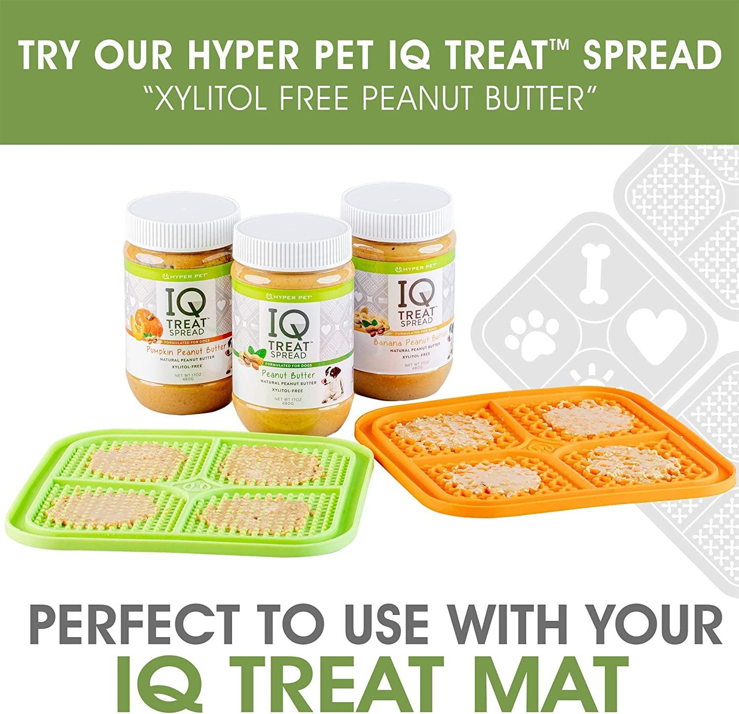 Hyper Pet IQ Treat Lick Mat for Dogs & Cats, Reward, Large, Orange