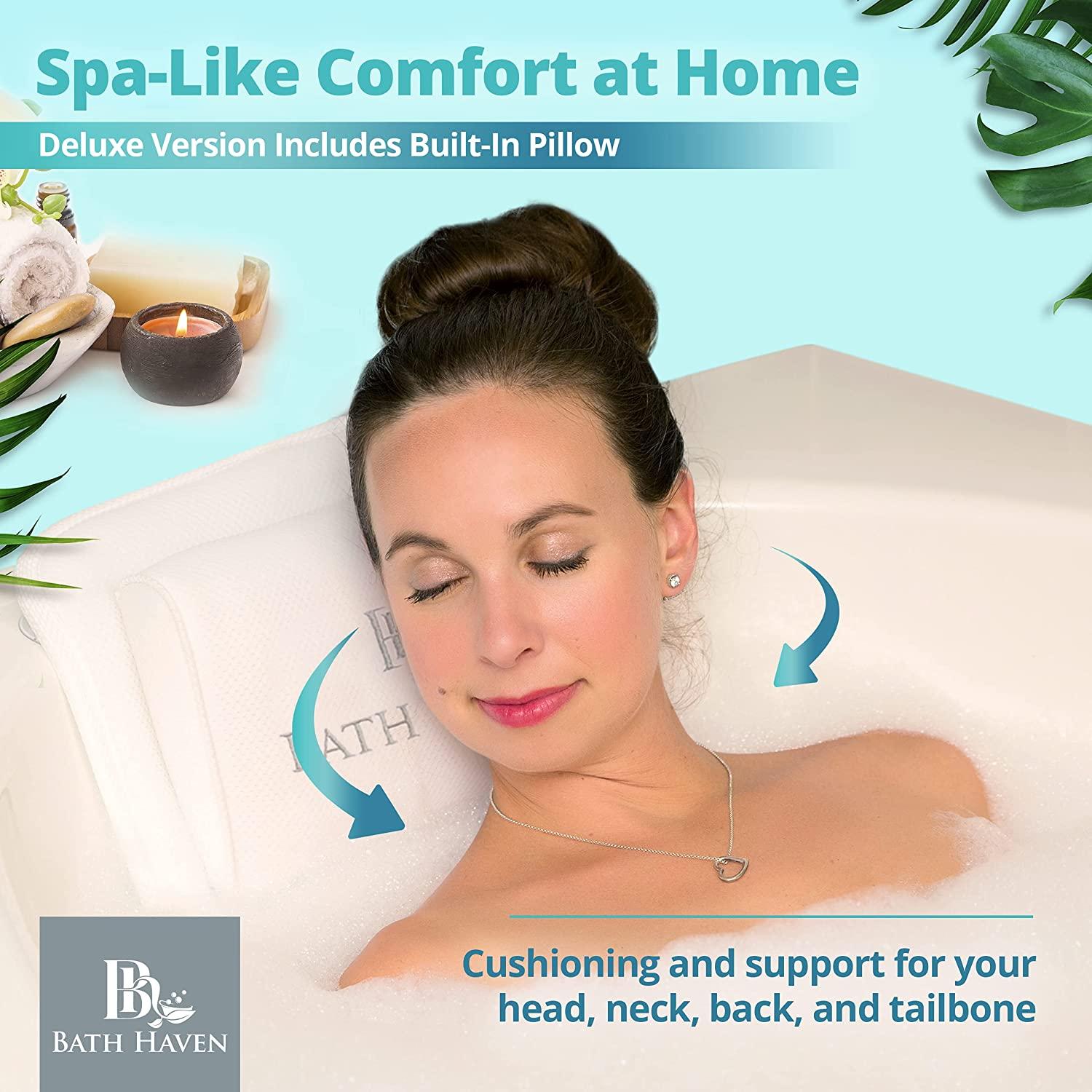 Bath Haven Bath Pillow for Bathtub Full Body Mat & Cushion Headrest