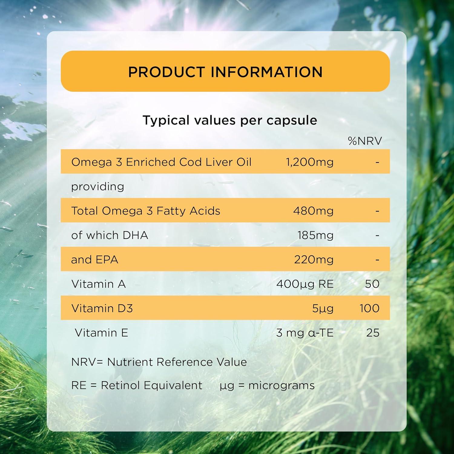 Healthspan Super Strength Cod Liver Oil 1 200mg (120 Capsules