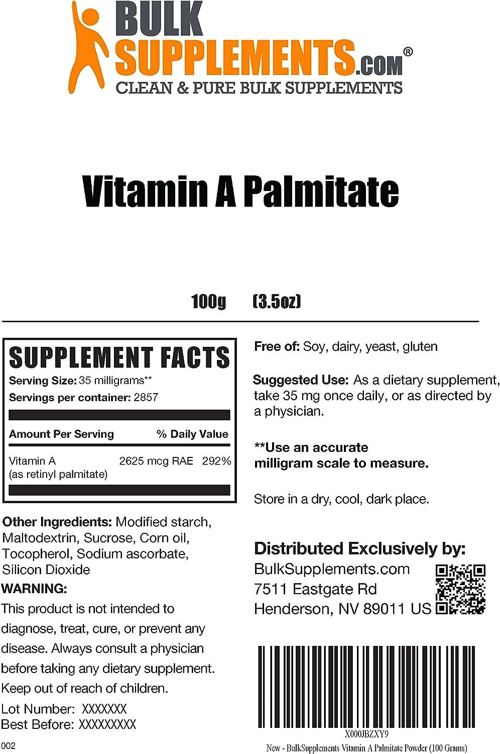 Vitamin A Palmitate Powder Vitamin A Retinol