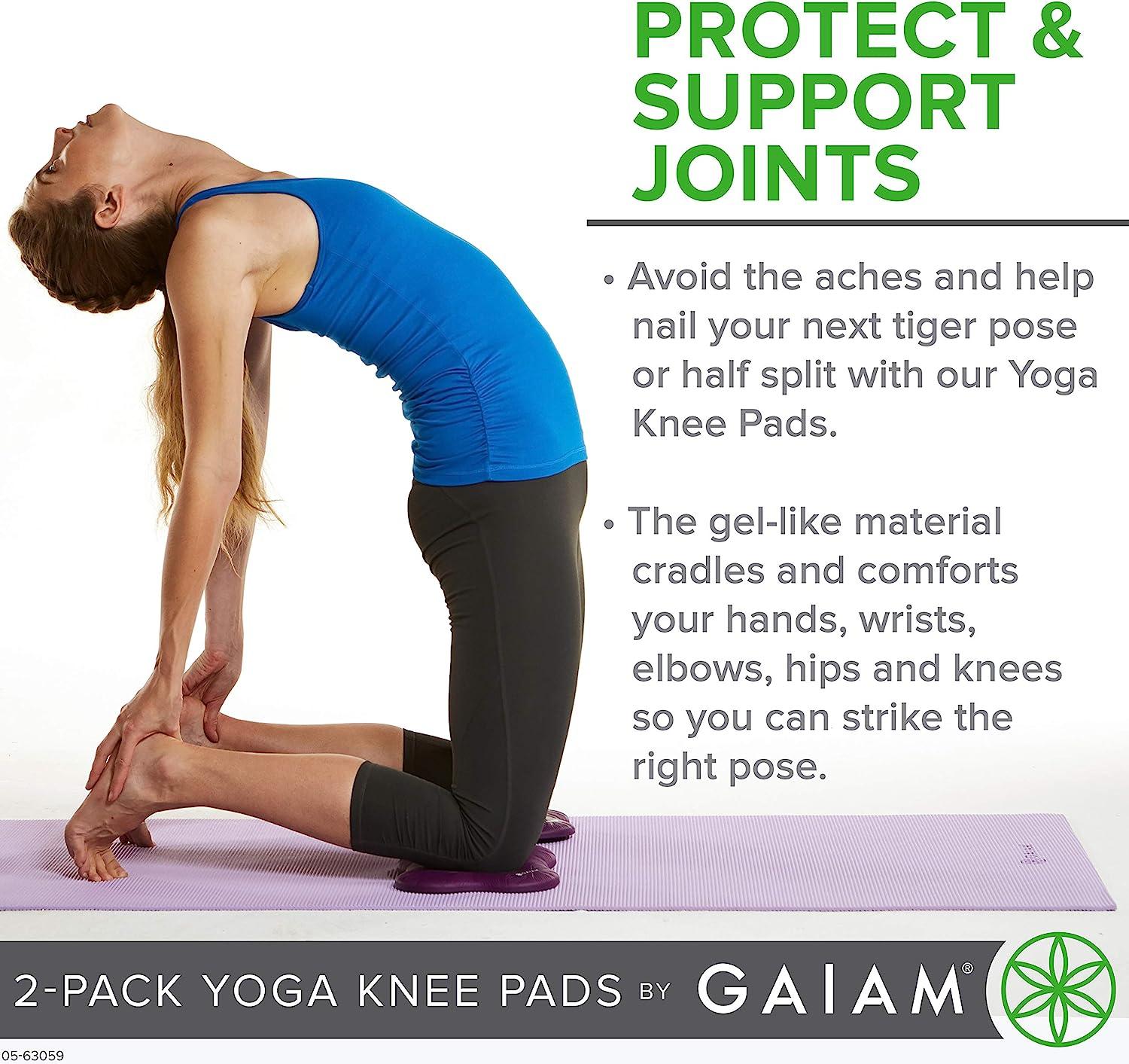 Gaiam Yoga Knee Pads (Set of 2) - Yoga Props and Accessories for