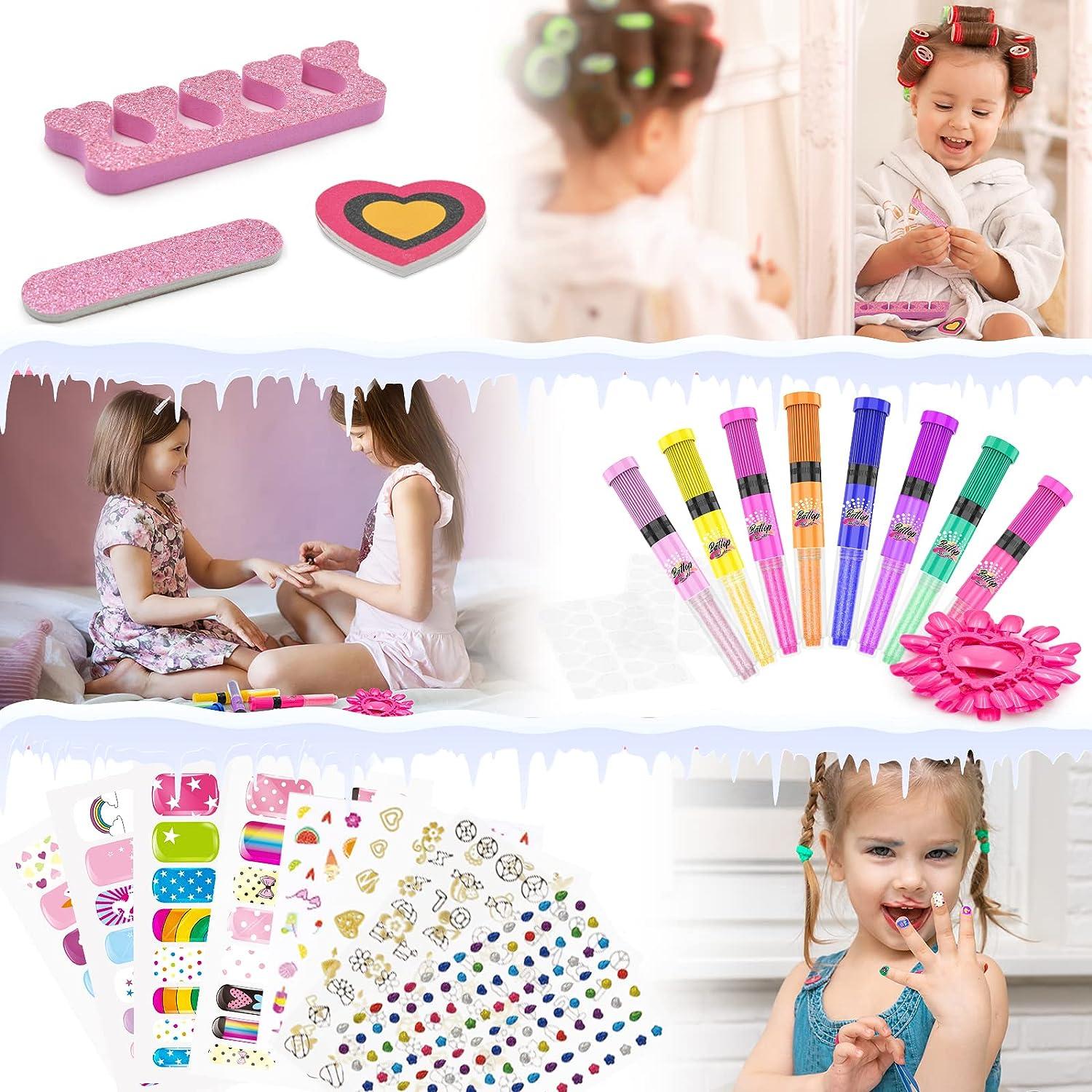 Kids Nail Polish Set for Girls, Nail Art Kit for Ages 7-12 - Girl Gifts -  Nail Polish Non Toxic Girl stuff for Spa Makeup Manicures - Birthday Gift