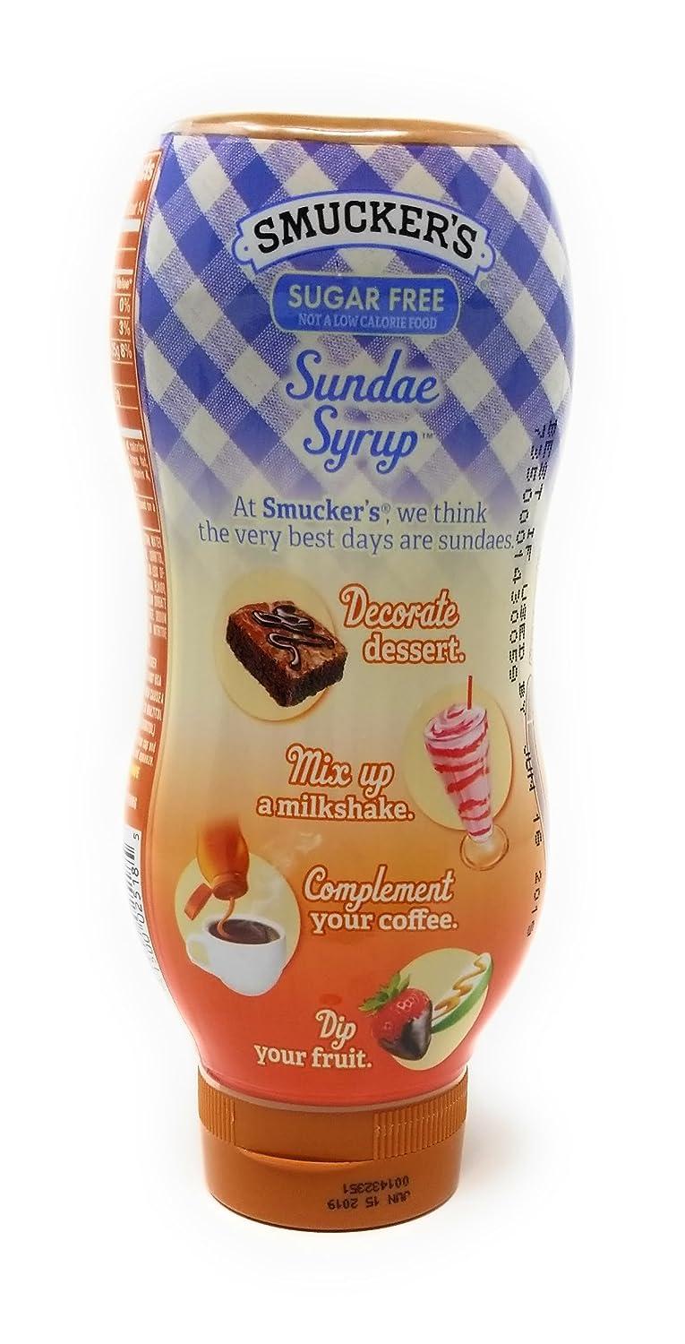 Smucker's Sundae Syrup Sugar Free Caramel Flavored Syrup, 19.25oz (Pack