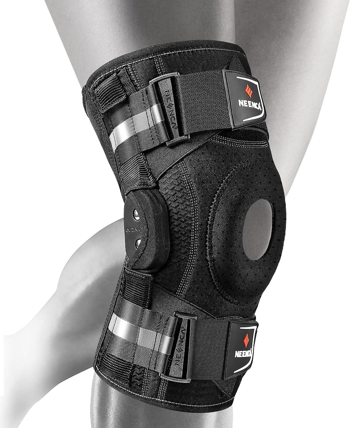 NEENCA Professional Hinged Knee Brace Medical Knee Support with Patented  X-Strap Fixing System. Best for Knee Pain Relief Arthritis Meniscus Tear  Injury Recovery ACL MCL PCL Sports. Men & Women Large Black 