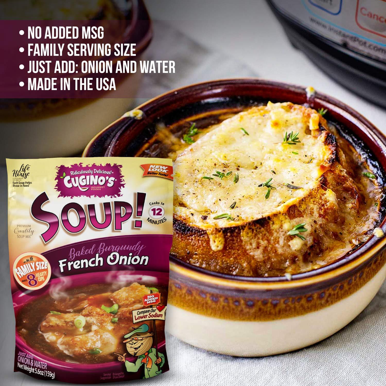 Cugino's French Onion Soup Mix 2 Pack - Traditional Baked Burgundy