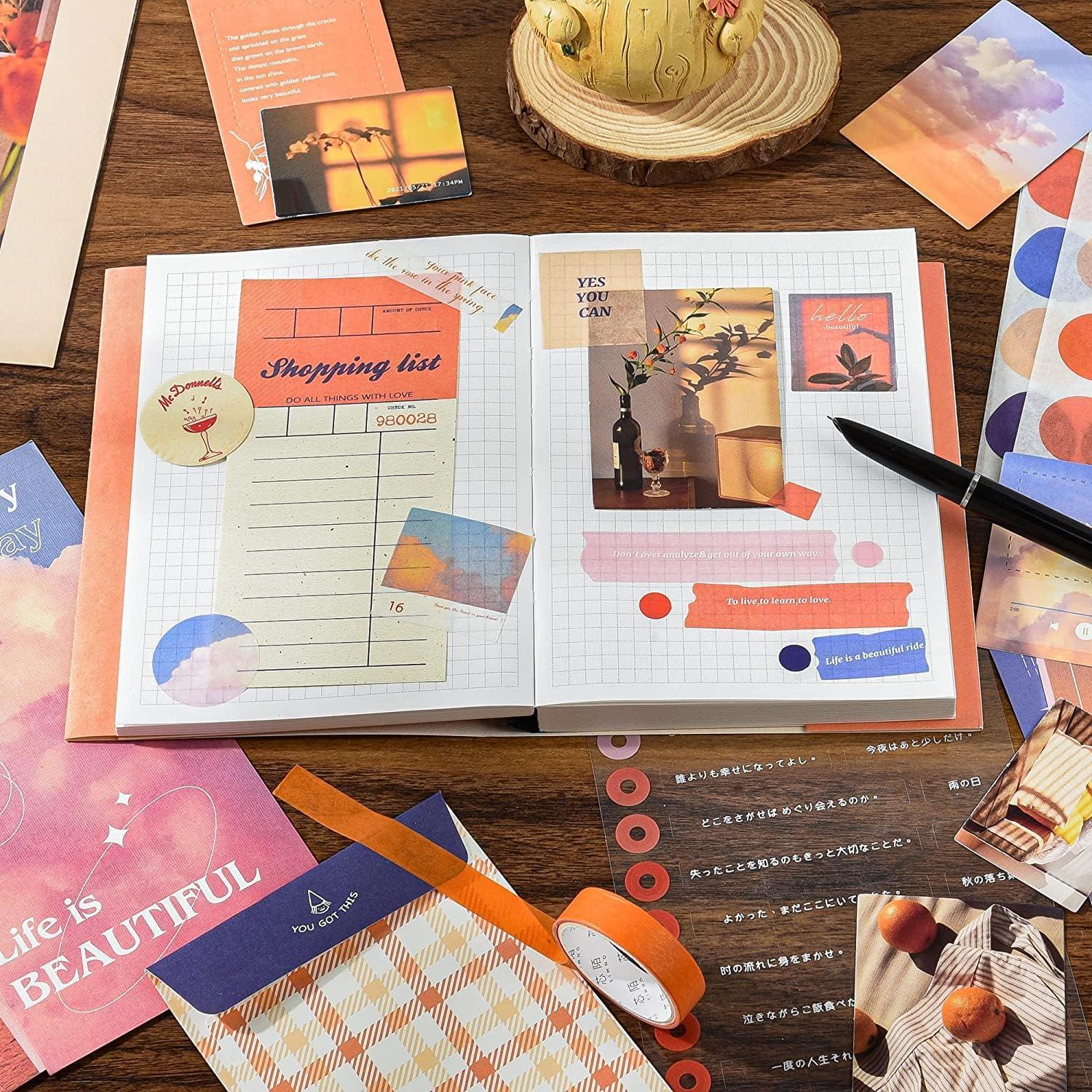 Girl Scrapbook Kit For Teens Journaling A6 Grid Notebook Washi