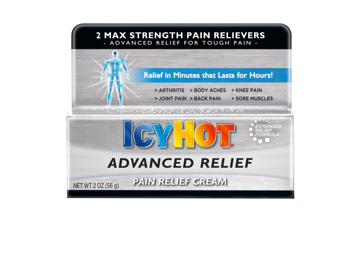 Icy Hot Advanced Relief Pain Relief Cream 2 Ounce Tube Temporarily