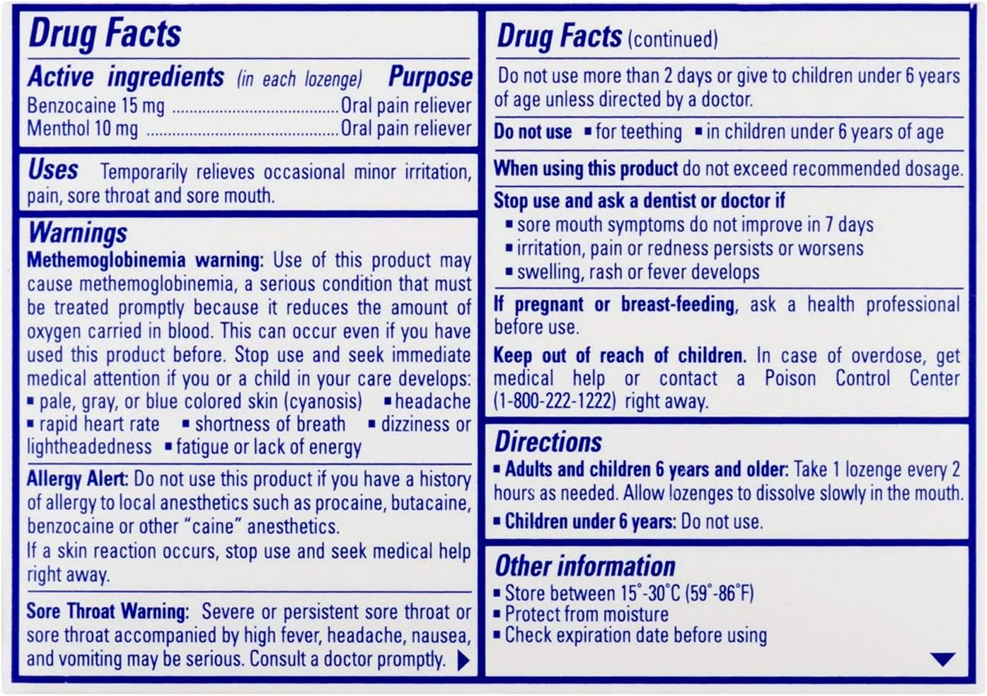 Chloraseptic Max Strength Sore Throat Lozenges, Wild Berries Flavor, 15