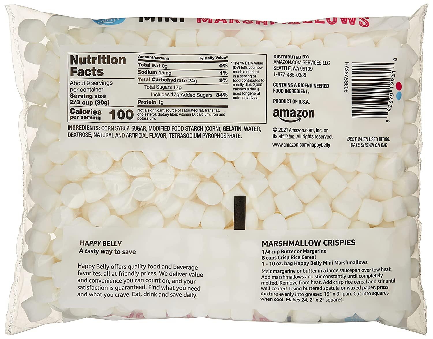 Amazon Brand - Happy Belly Mini Marshmallows, 10 Ounce