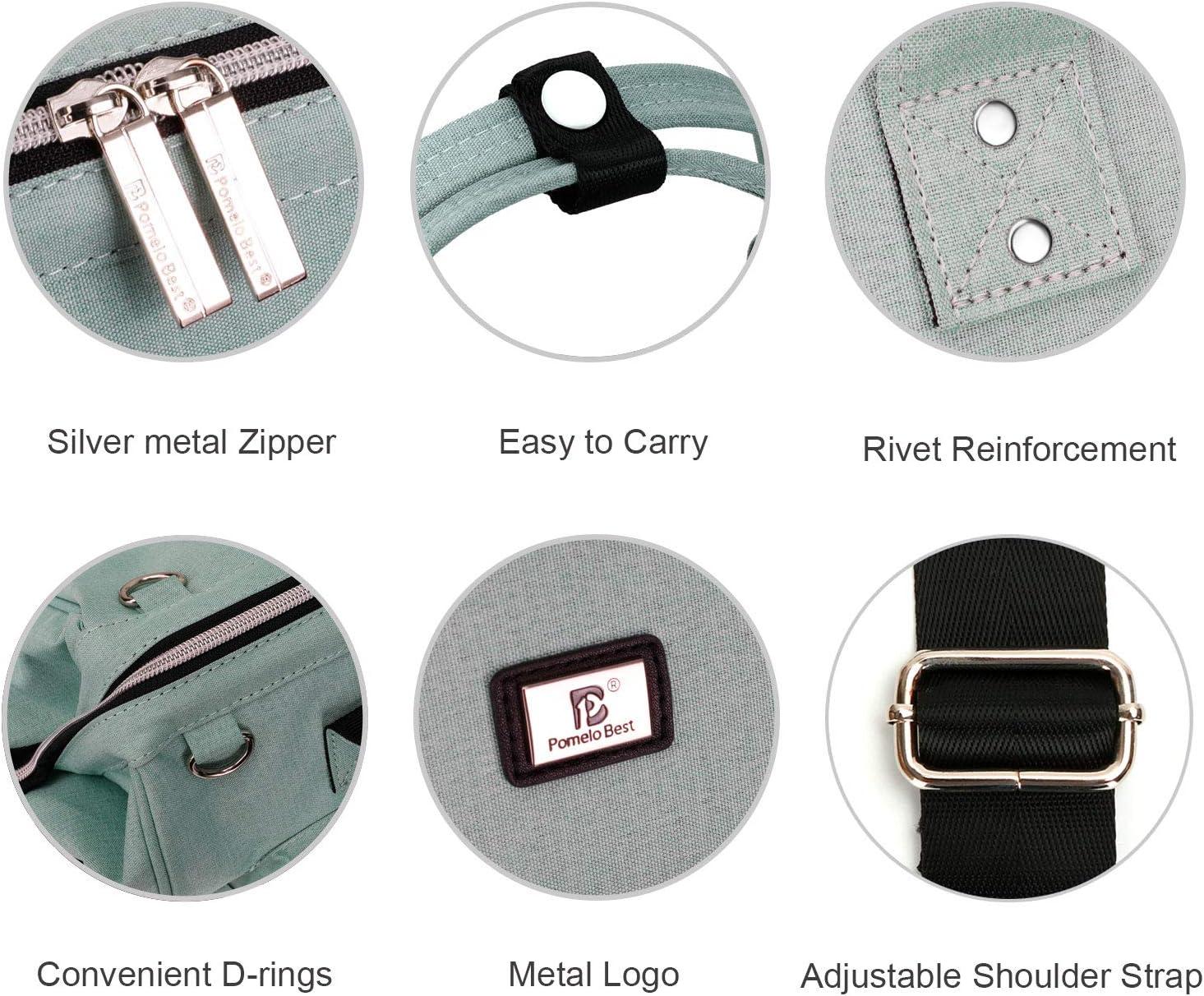 Pomelo Best Baby Changing Bag with Pram Clips and Changing Mat Mint