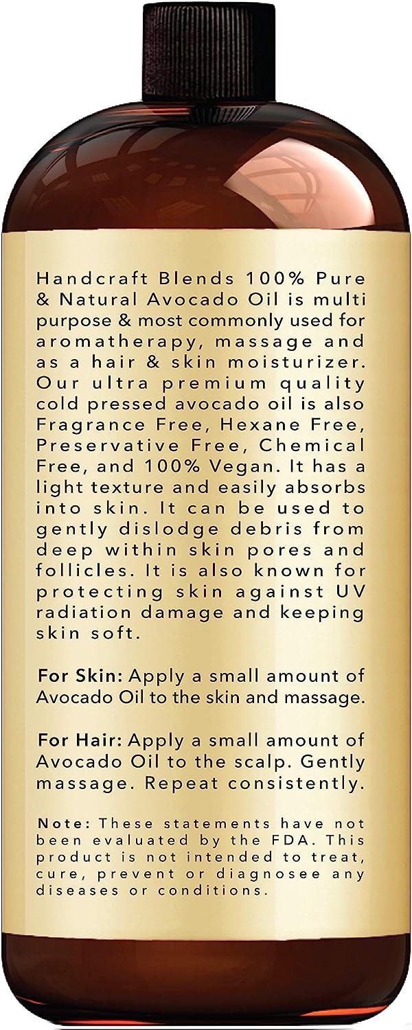 Handcraft Avocado Oil 16 fl. oz 100 Pure and Natural Hair Oil