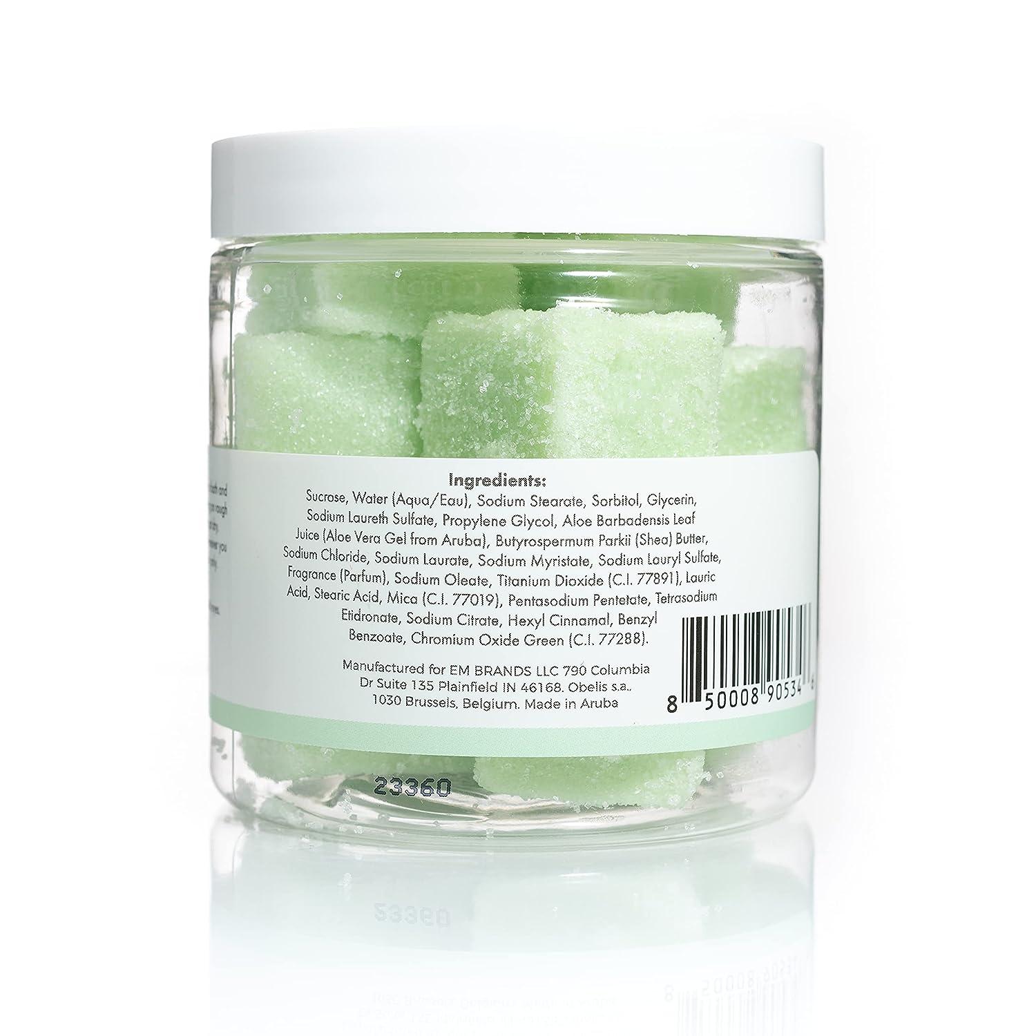 Harper + Ari Sugar Scrub Cubes (Juice Cleanse 10 Cubes/5.3oz) Exfoliating Body Scrub in Single