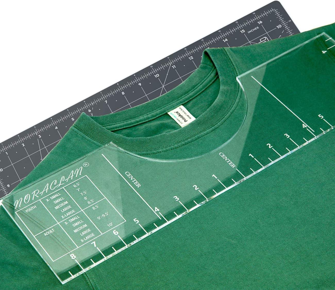 SKYG Tshirt Ruler Guide for Vinyl- Tshirt Alignment Tool- T shirt Rulers to  Center Designs - Acrylic, Transparent Rulers for Vinyl Press, Screen