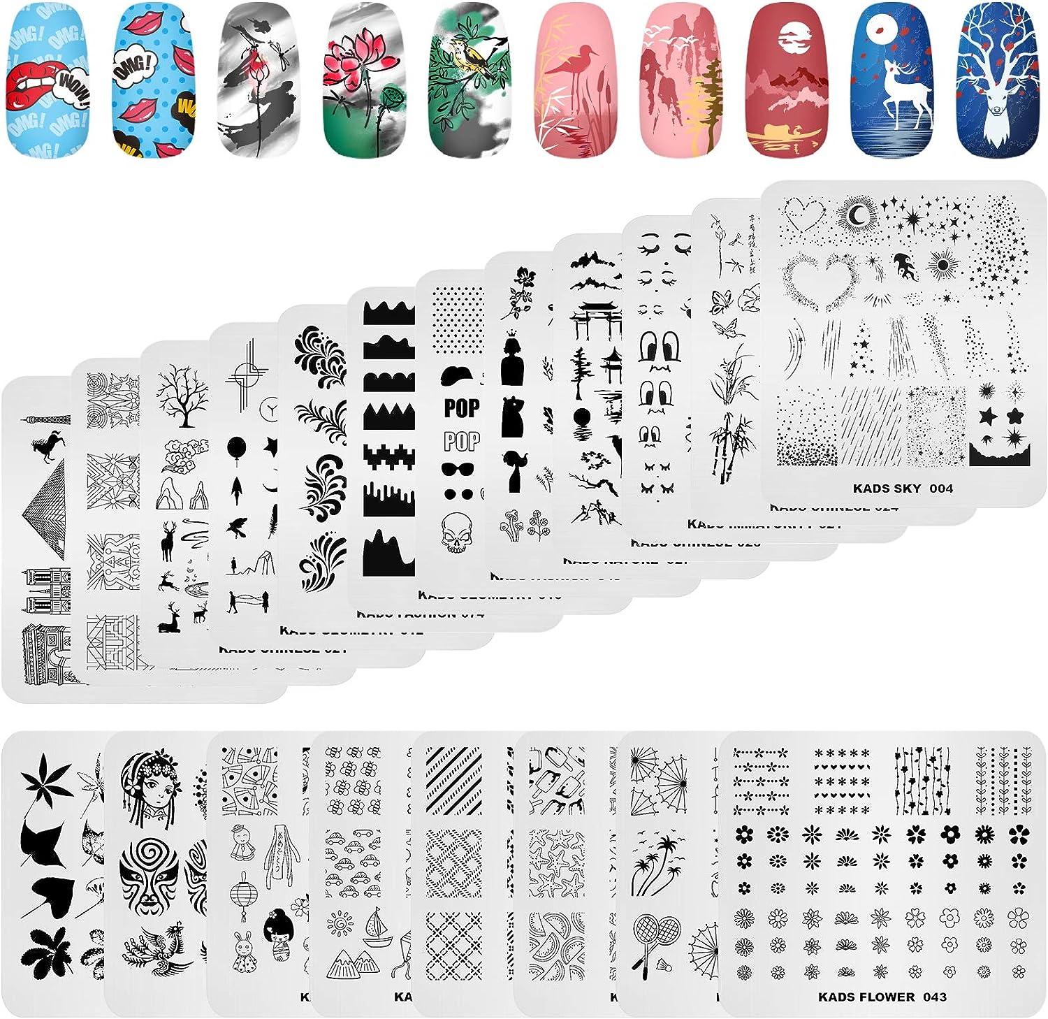 Nail Art Stamping Image Plates 20 Pcs Set