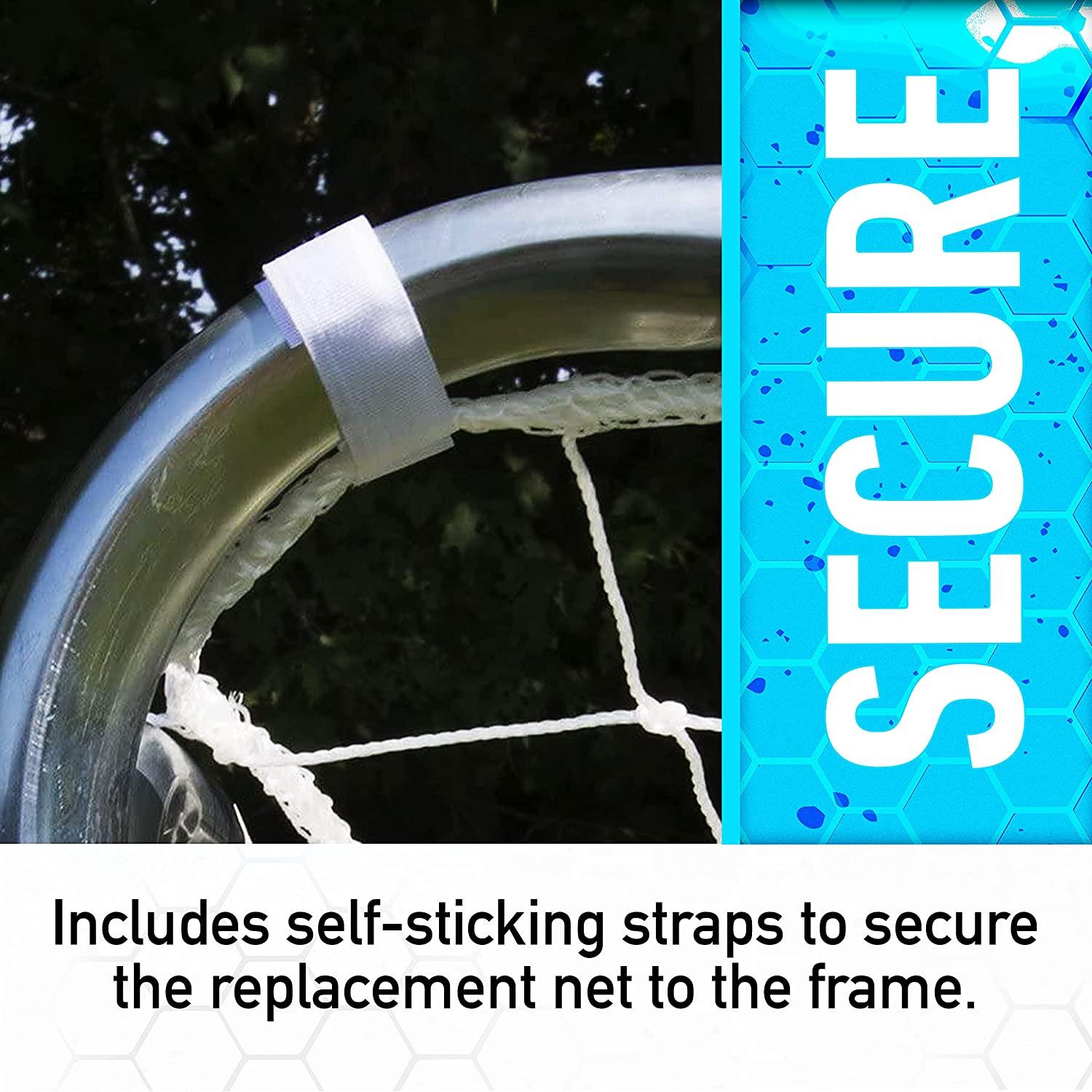 Franklin Sports Soccer Replacement Goal Nets and Straps Fits 12'x6', 10'x5', and 6'x4' Soccer