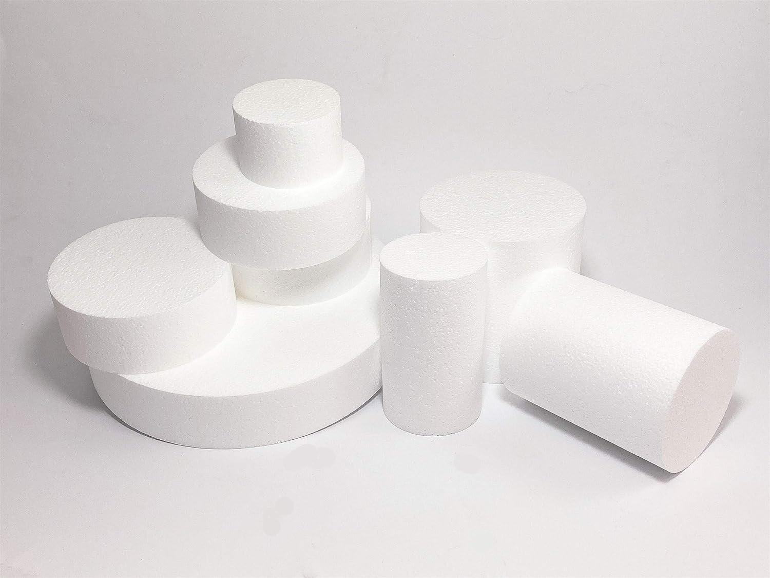 12 Pack Square Foam Blocks, Polystyrene Foam Brick for Crafts, 4 x