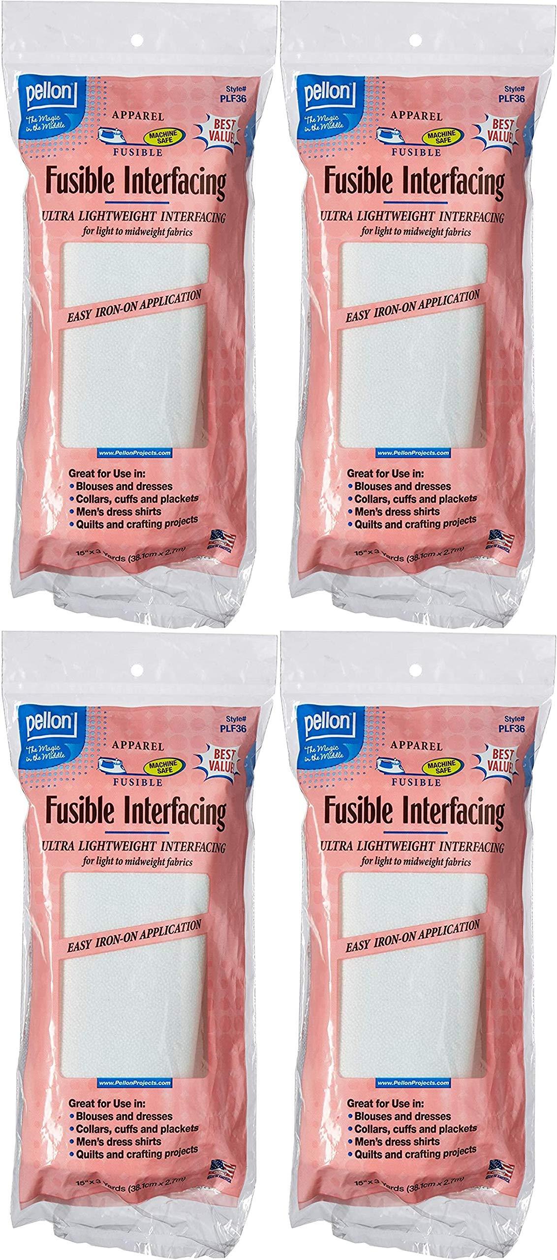 Pellon PLF36 Ultra Lightweight Fusible Interfacing White 15 x 3 Yards