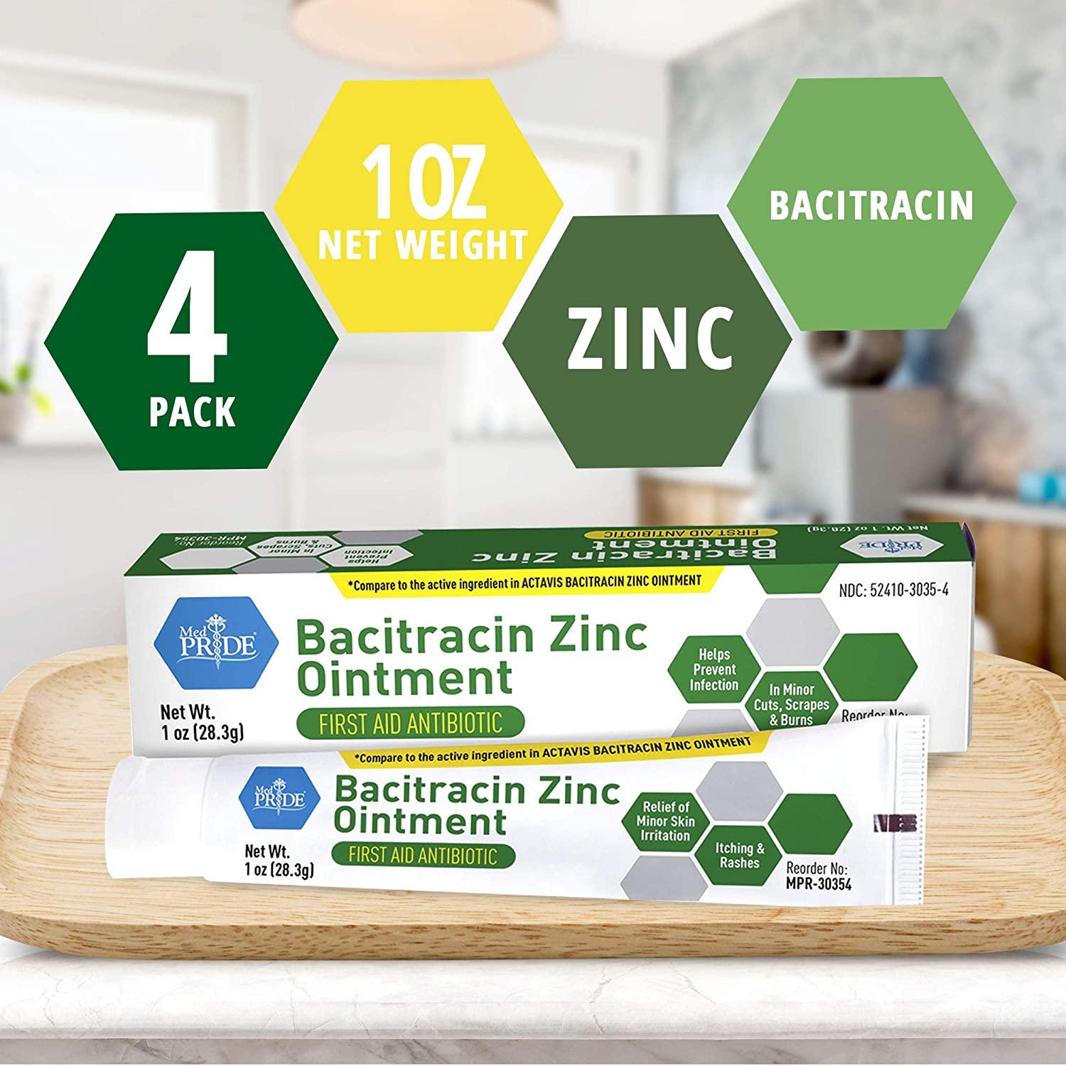 Medpride Bacitracin Zinc Ointment Essential Antibiotic FirstAid Supplies for Home Relief for