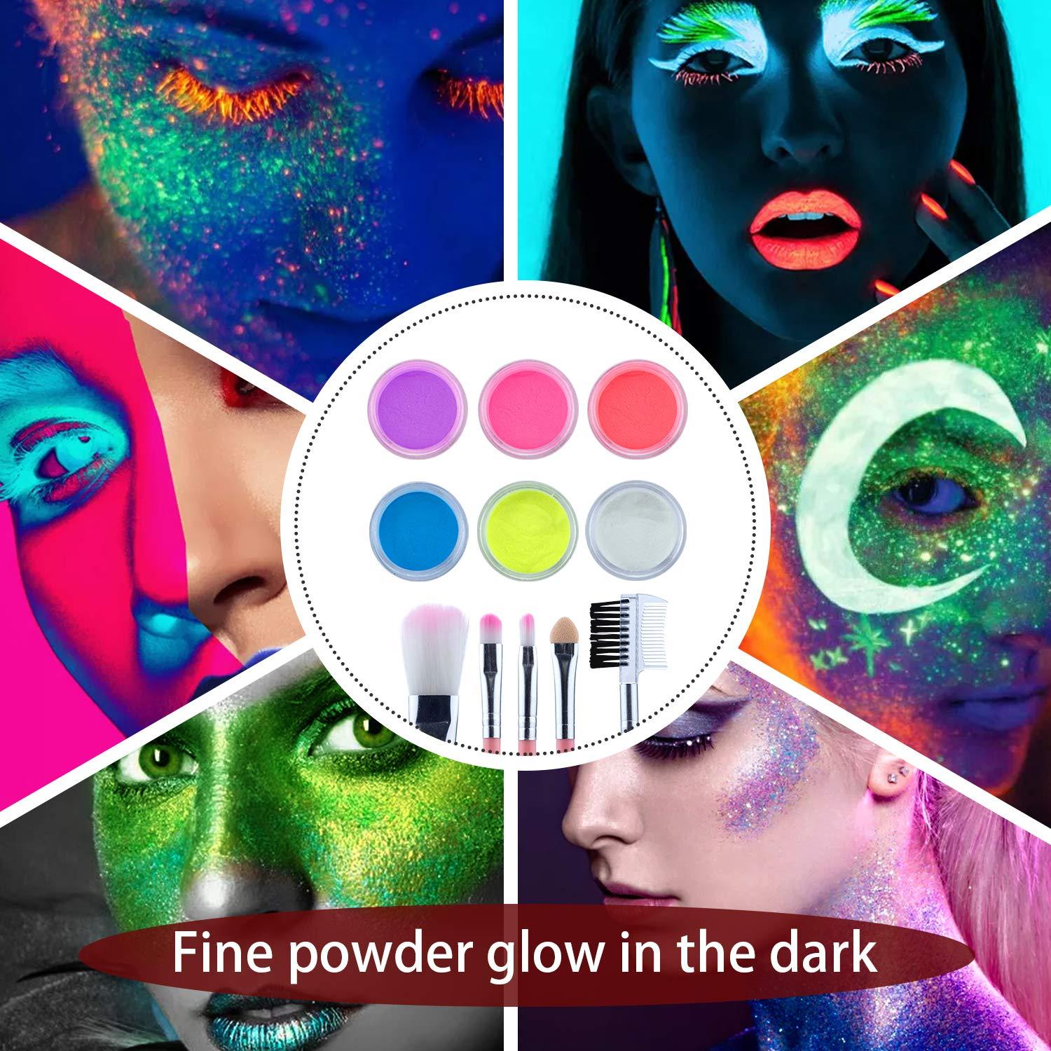 Temporary Glitter Tattoos Kit for Kids 24 Large Glitter Colors & 6