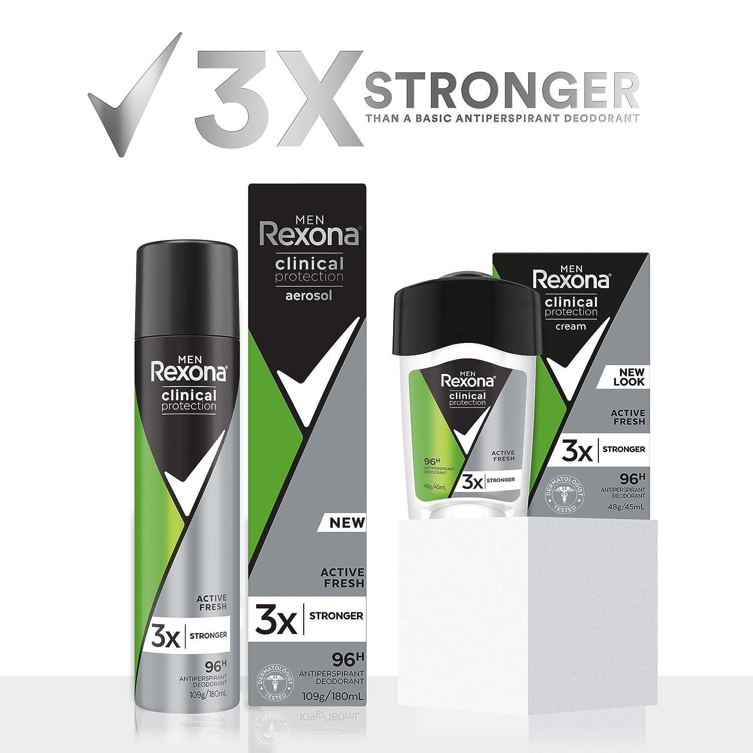 Rexona Men Clinical Protection Antiperspirant Deodorant Cream 45ml Sweatproof Confidence