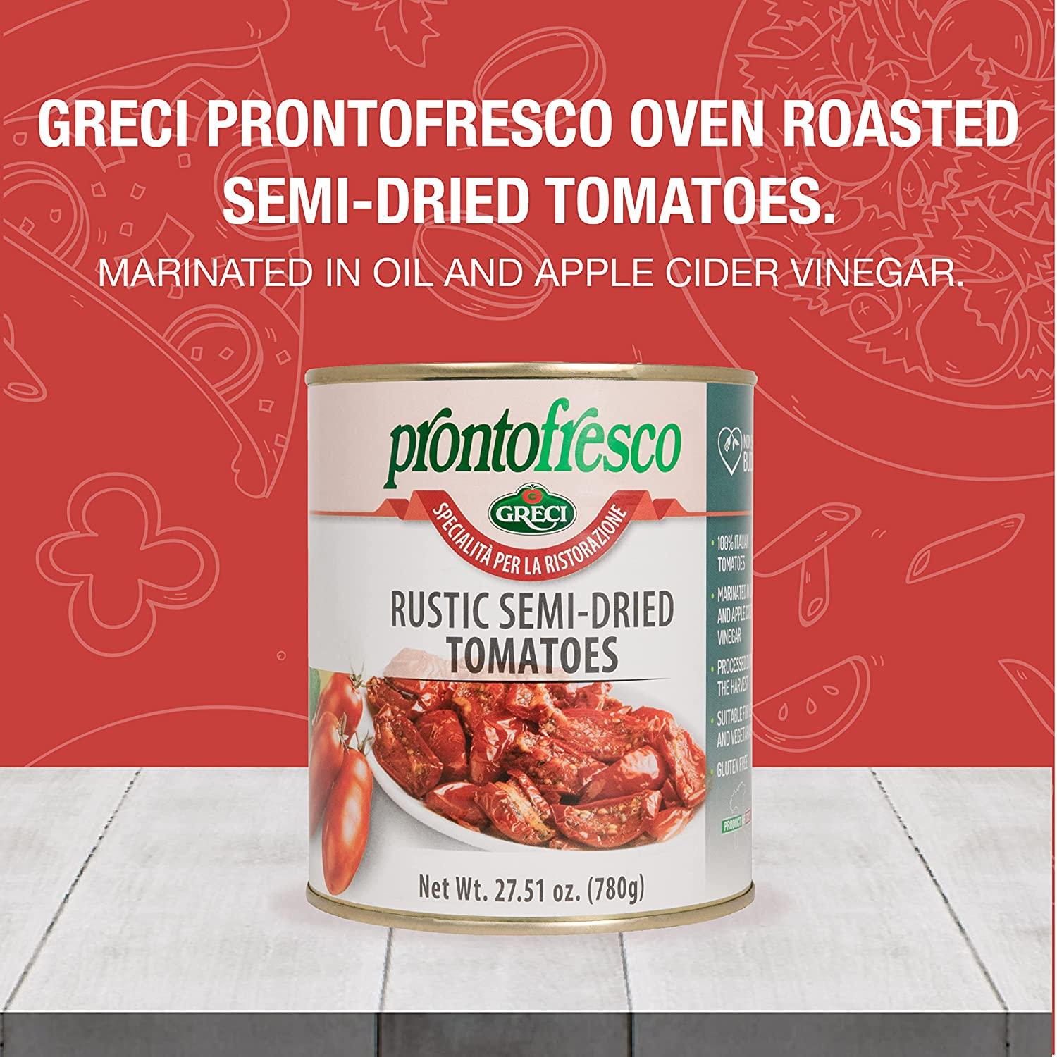 Semi Dried Tomatoes in Oil, 27.5 oz, Italian Sundried Tomatoes. Soft