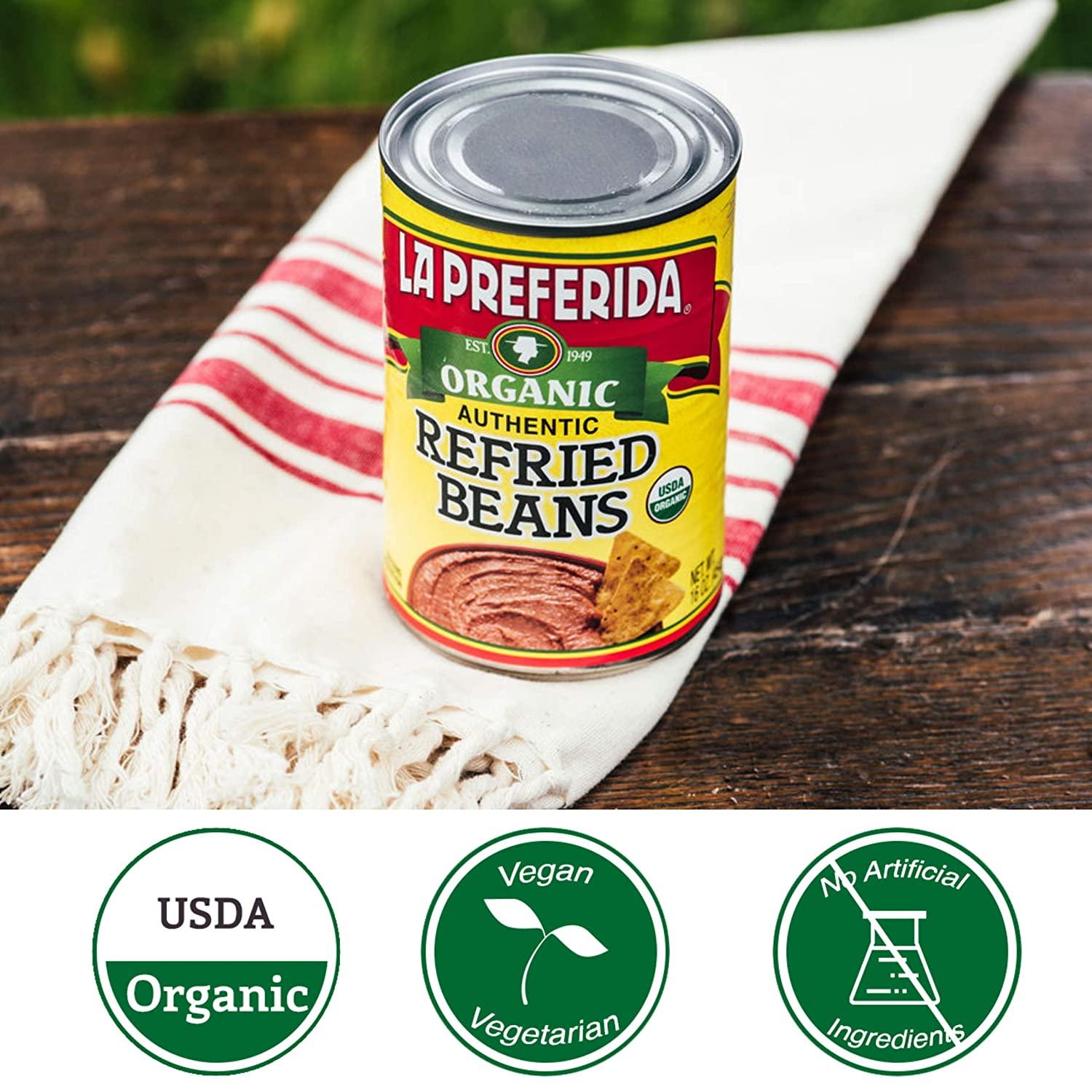 La Preferida Organic Authentic Refried Beans, 15 oz