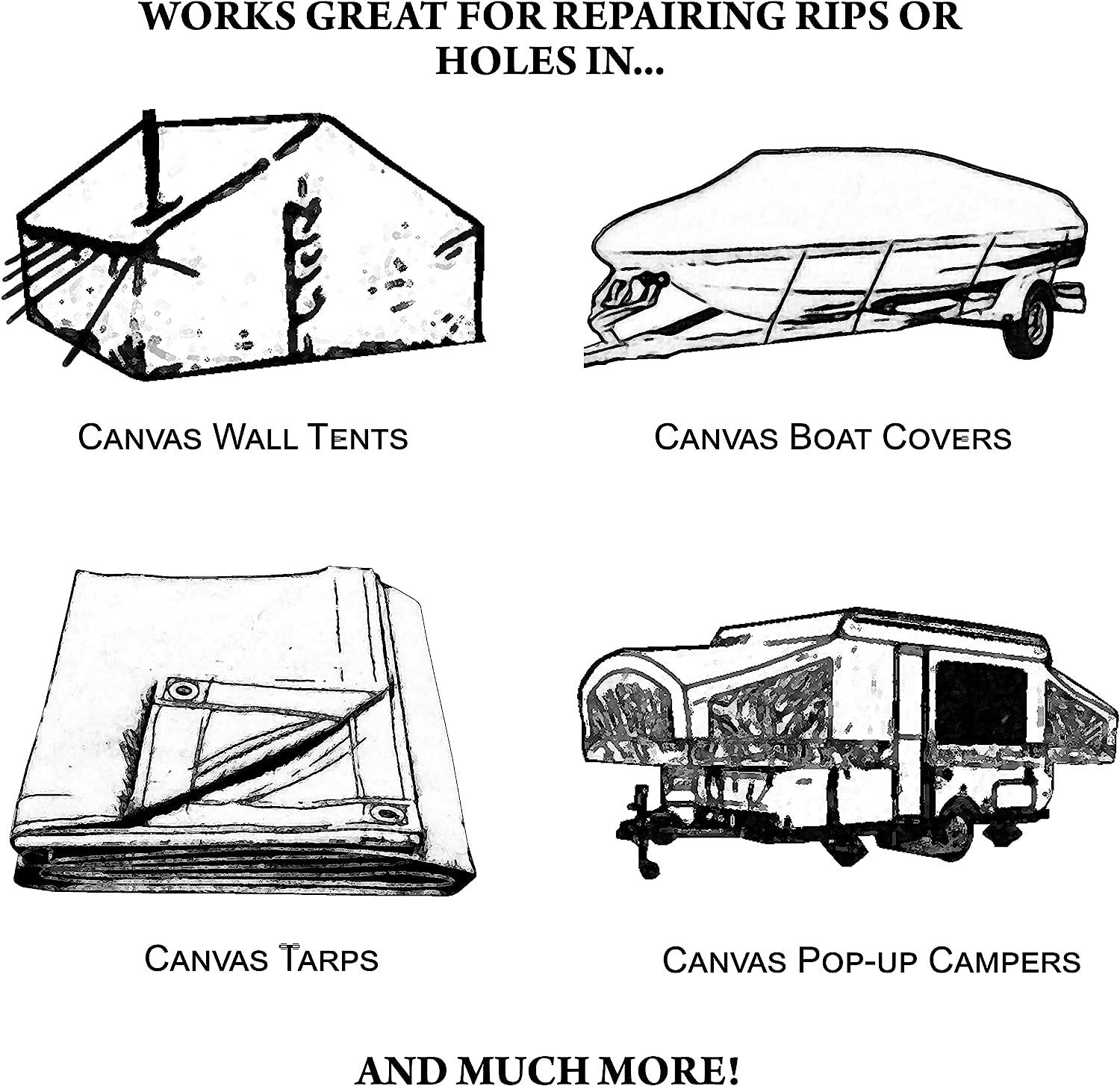 TrailMax Outdoor Canvas Patch Kit to Repair Pop Up Campers Canvas