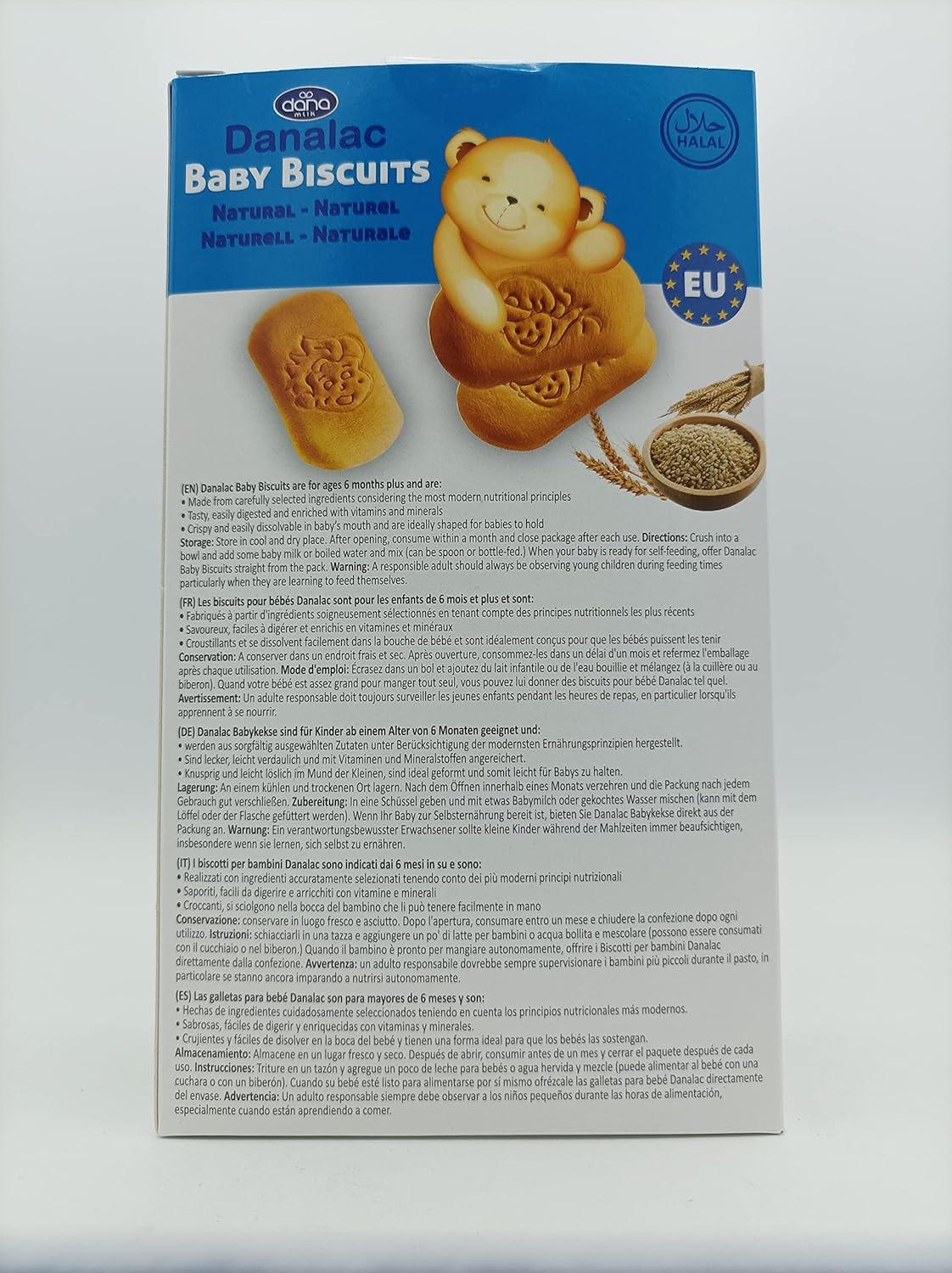 Danalac Baby Cookies Natural 120g Snacks for 6+ Months Calcium