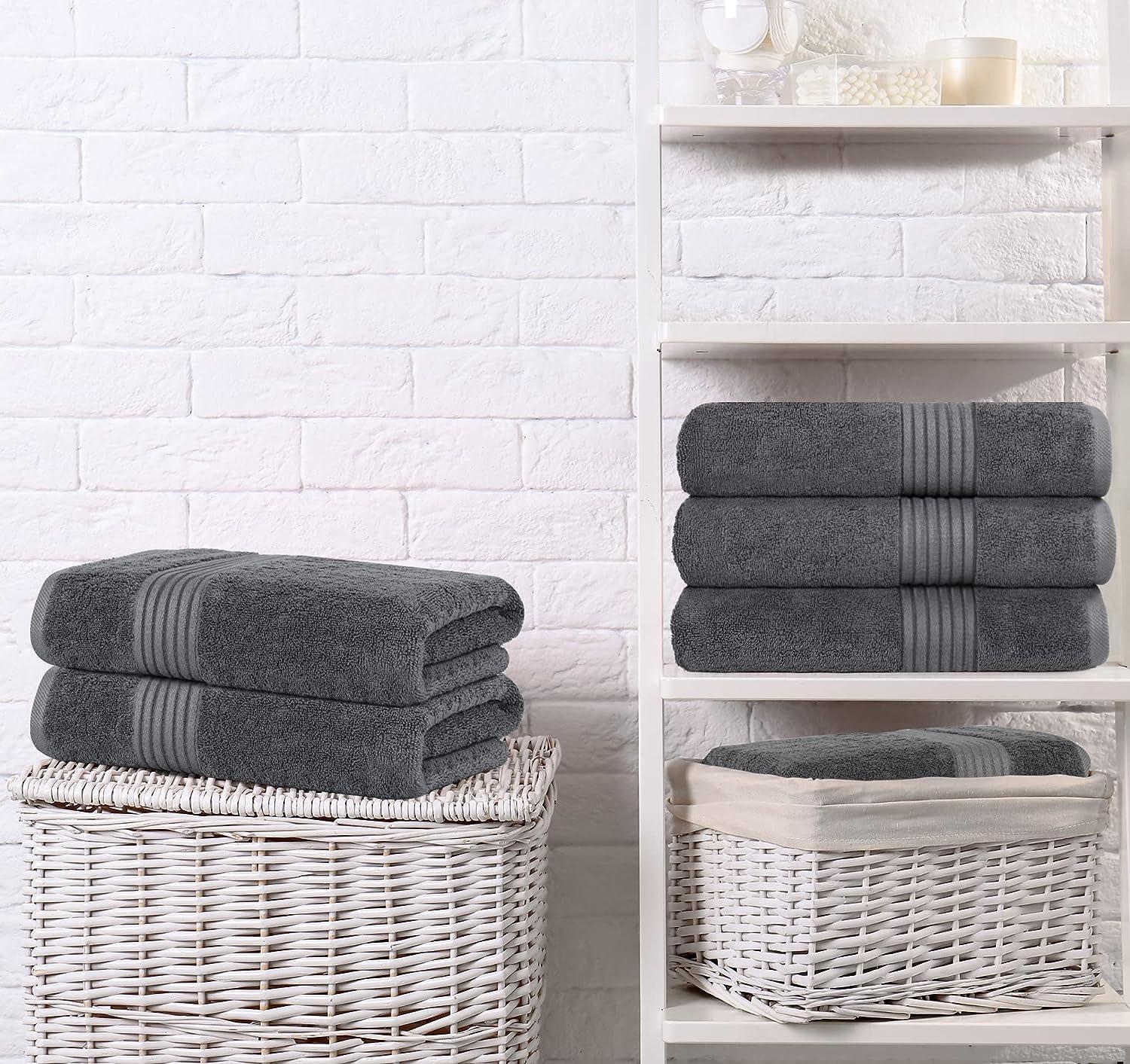 Utopia Towels 4 Pack Premium Bath Towels Set, (27 x 54 Inches) 100% Ring  Spun cotton 600gSM, Lightweight and Highly Absorbent Qu