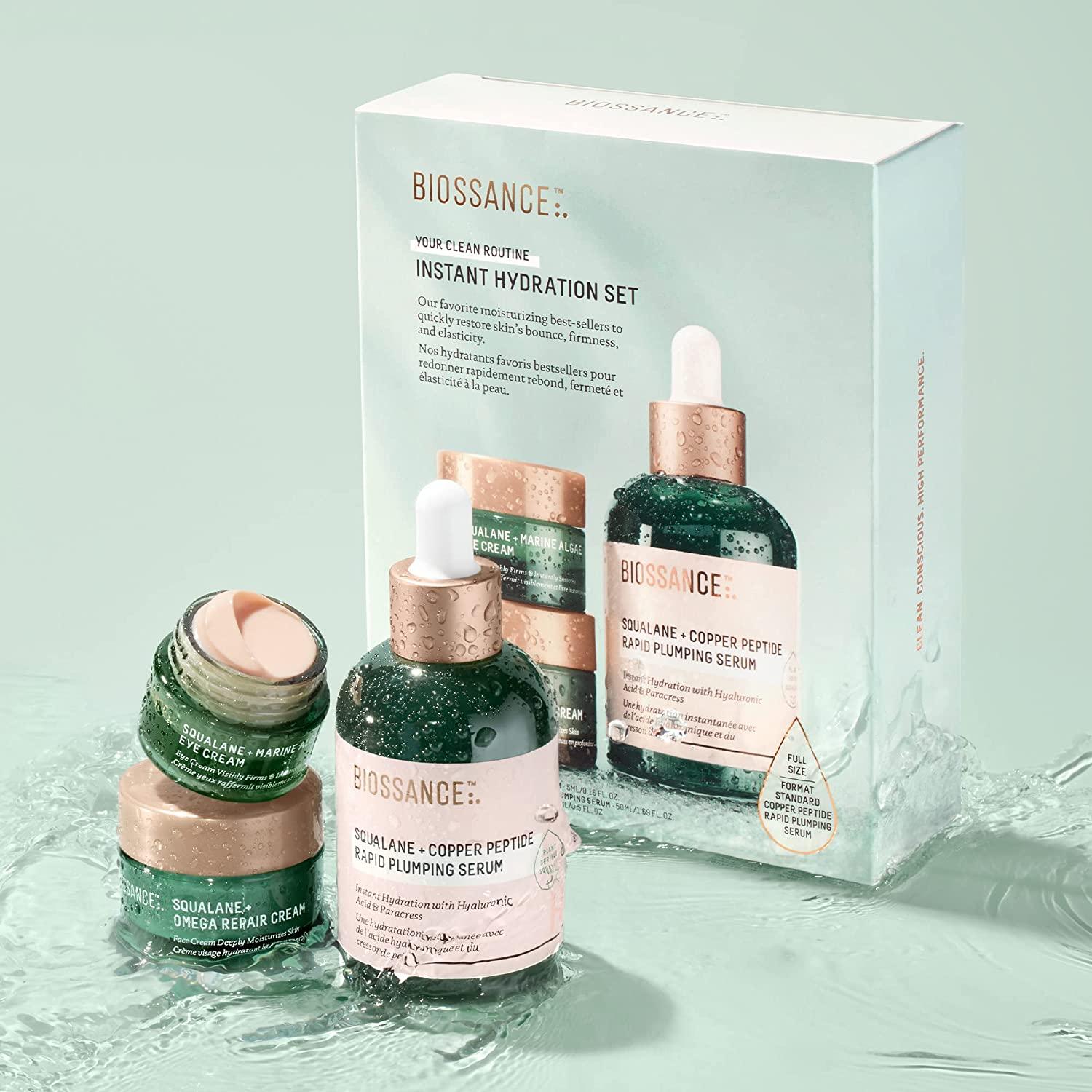 Biossance Instant Hydration Set FullSize Squalane + Copper Peptide