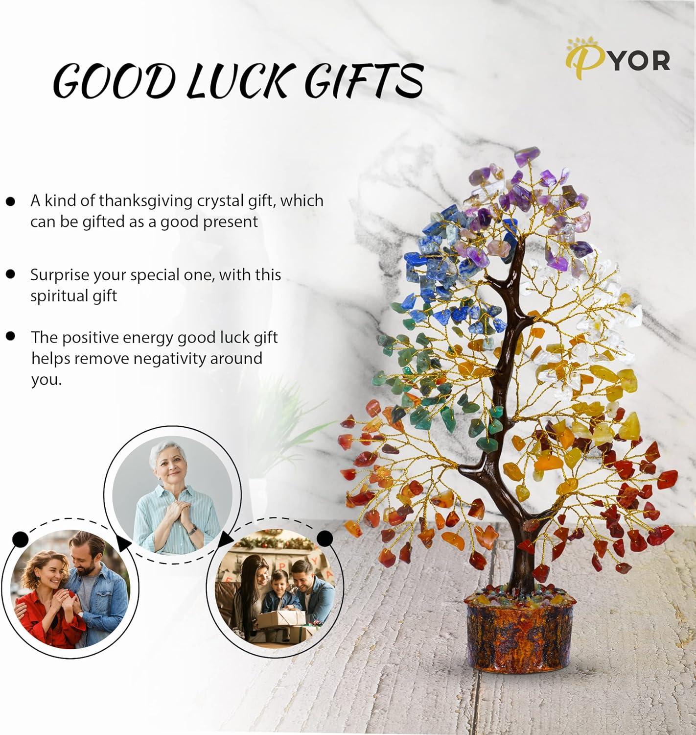 PYOR Healing Money Tree - 7 Chakra Stones - Bonsai Tree Decor - Good Luck  Pendant - Gifts for Women | Buy Now with Express International Delivery |  GoSupps.com