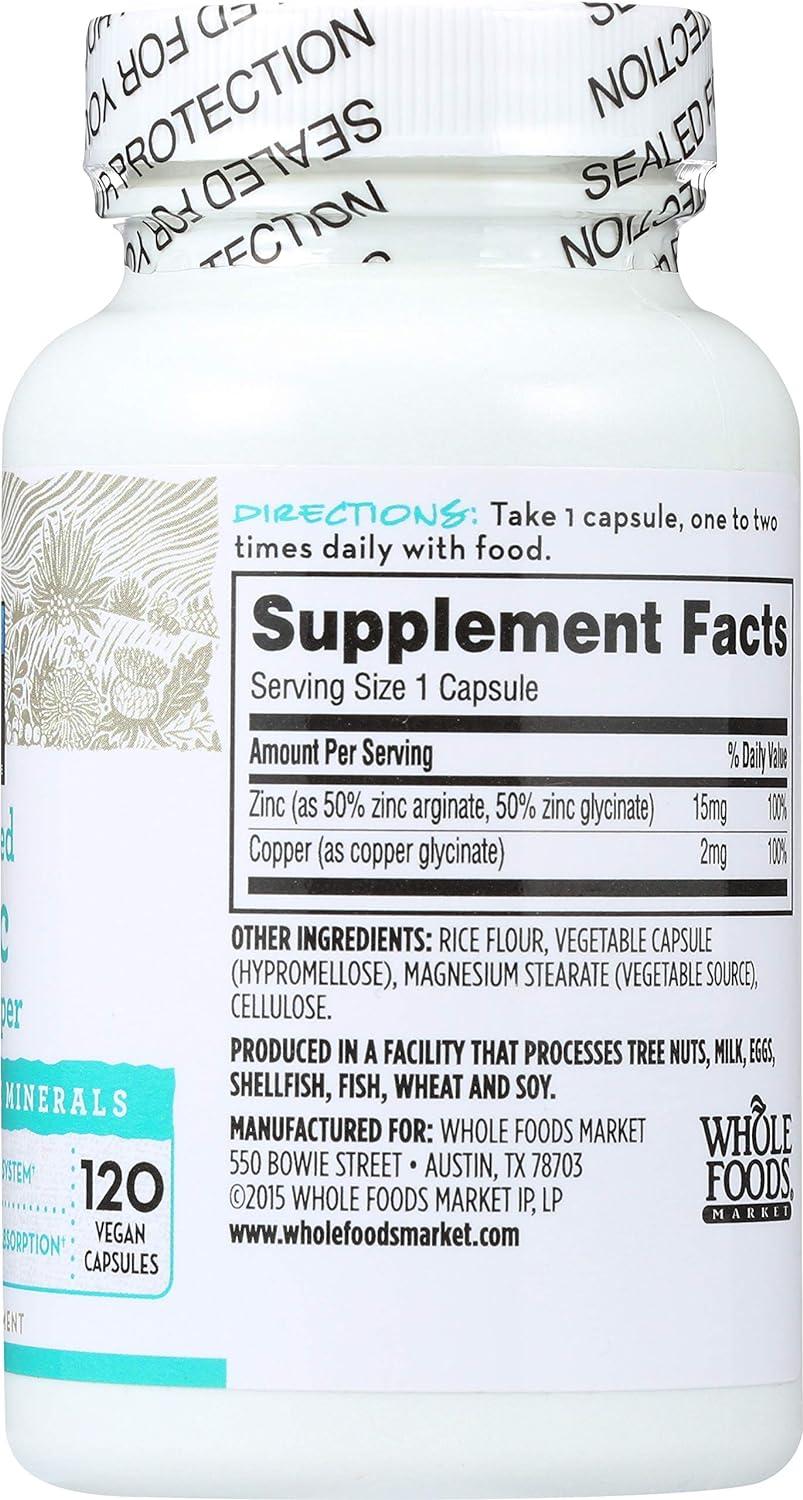 365 Everyday Value Chelated Zinc plus Copper 120 ct