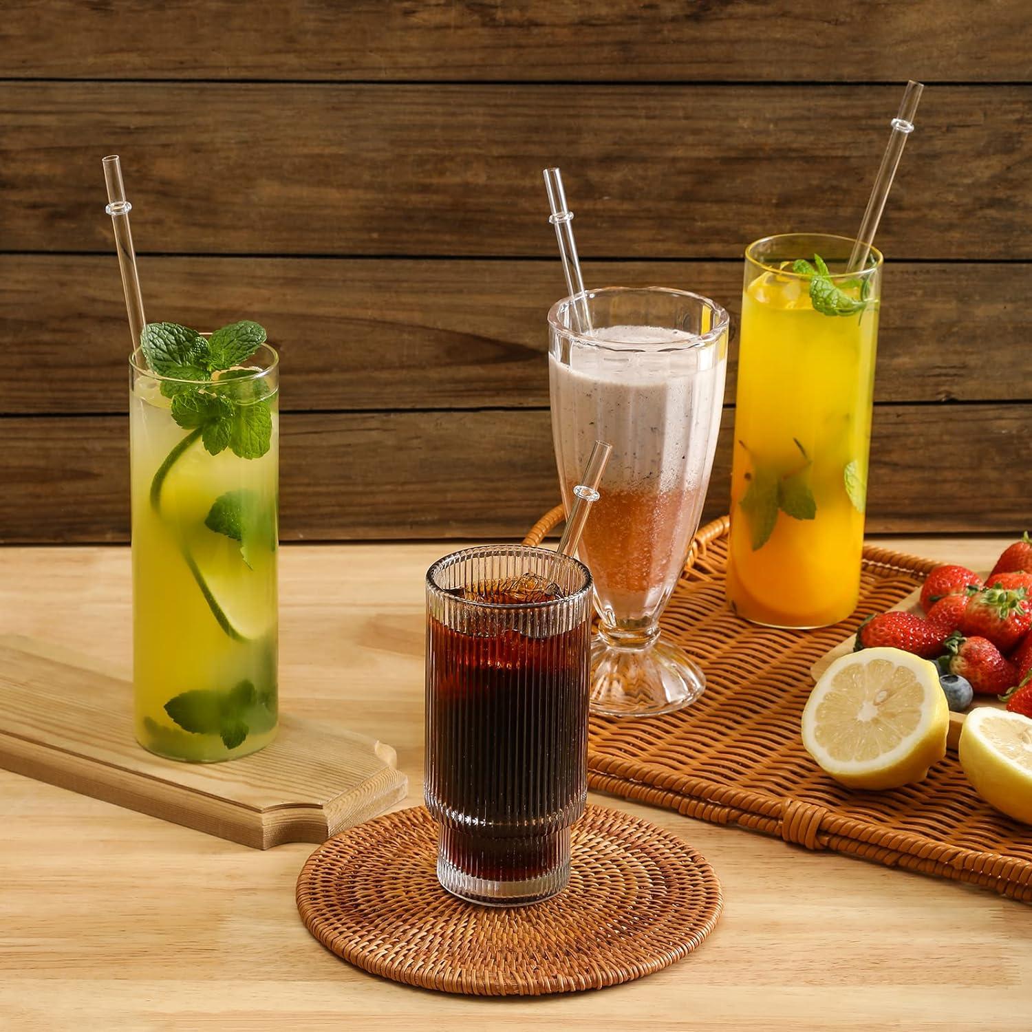 24 Pcs Clear Reusable Straws - 10.5 Long, Hard Plastic Drinking Straws with  Brushes - BPA Free, Fits 16-32 oz Tumblers, Cups, Jars | Buy Now with  Express International Delivery | GoSupps.com