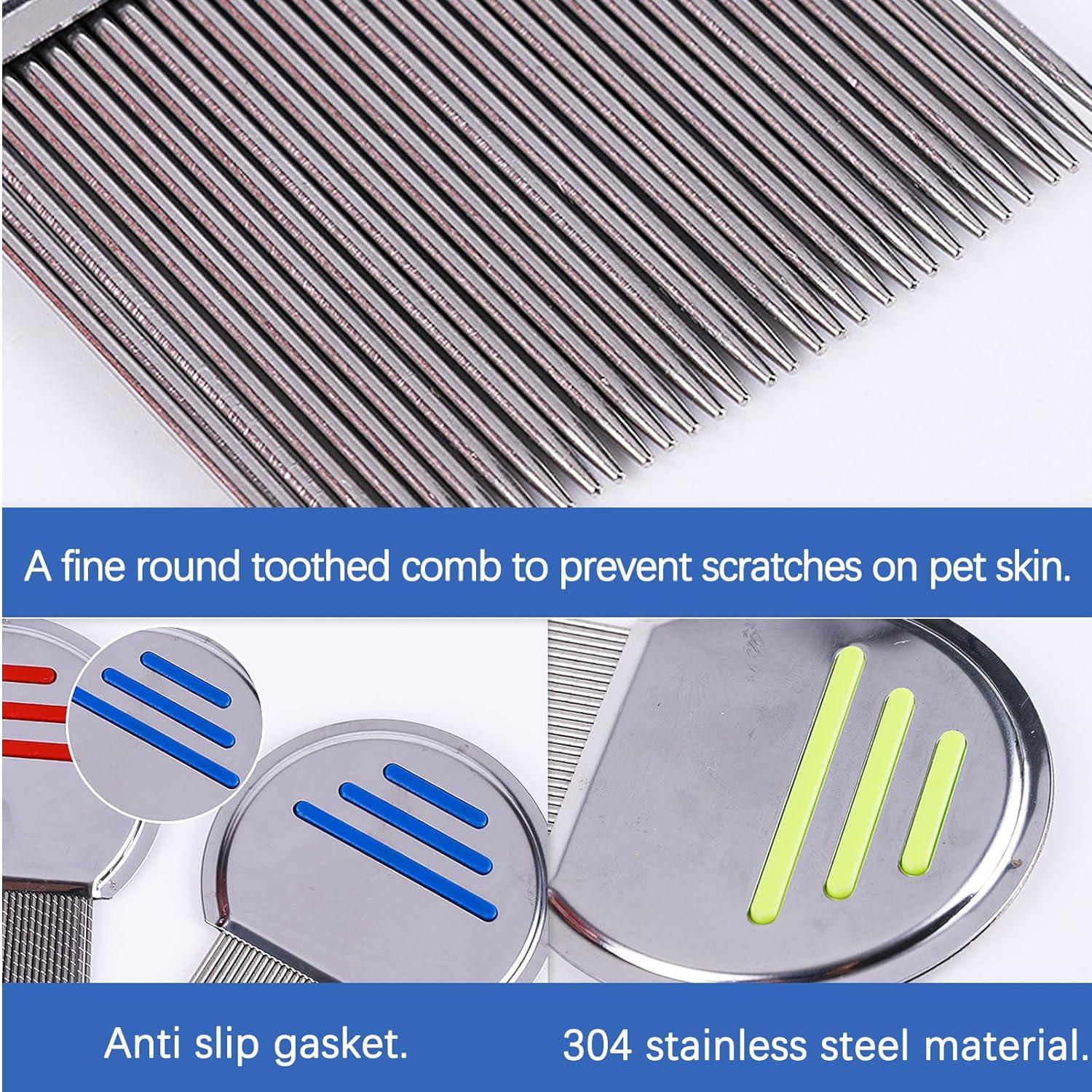 2 Pcs Lice Combs Lice Nit Comb for Long Thick Hair Head Nit Treatment Lice Removal Hair Combs