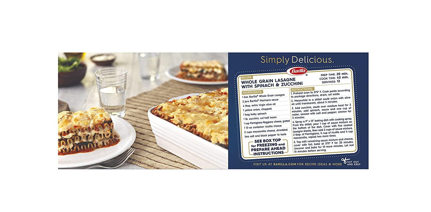 Barilla Whole Grain Wavy Lasagne Noodles 13.25 oz Premium Quality