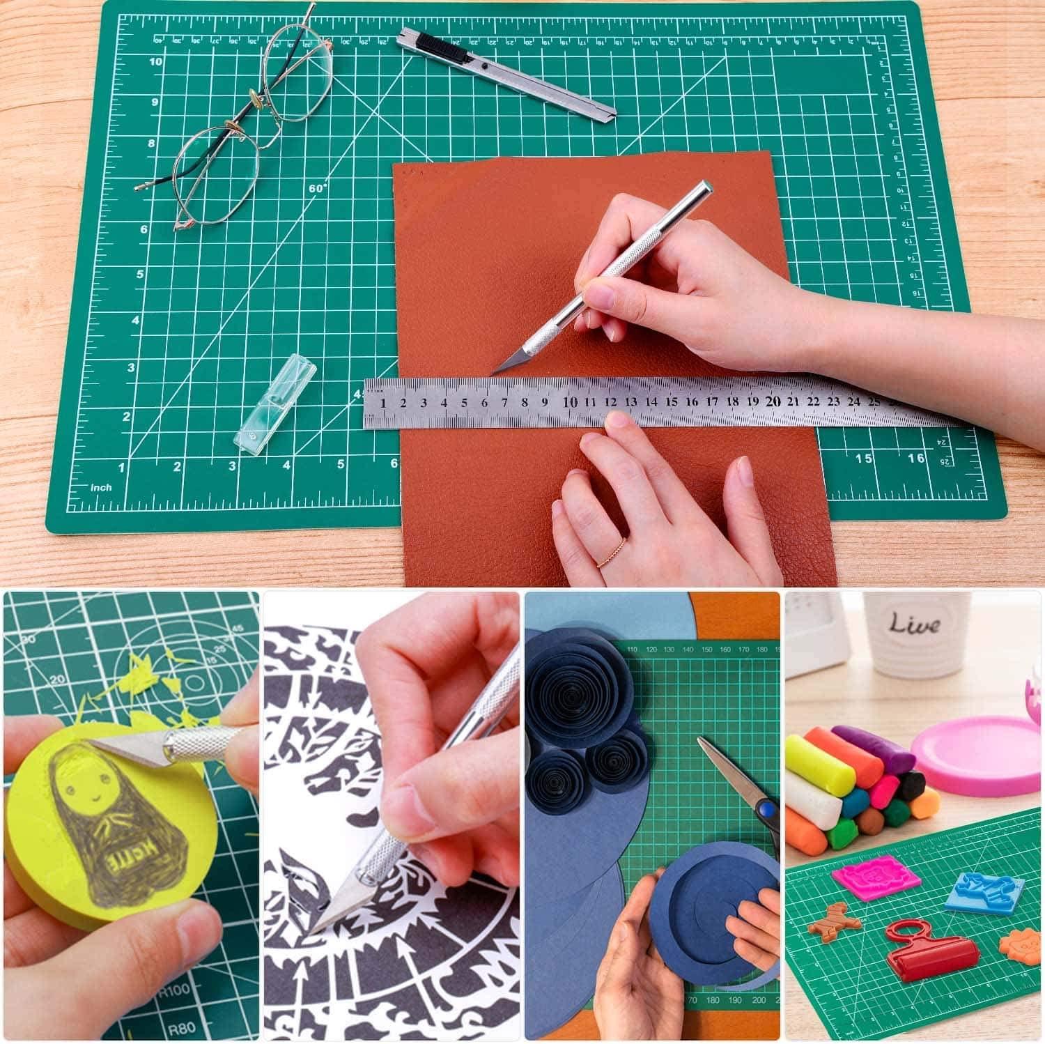 TEHAUX Backing Plate Cutting Mats for Crafts Rotating Cutting Mats for  Quilting Art Cutting Mat Quilting Cutting Mats Art Mat X Tool Pro Tools  Crafts
