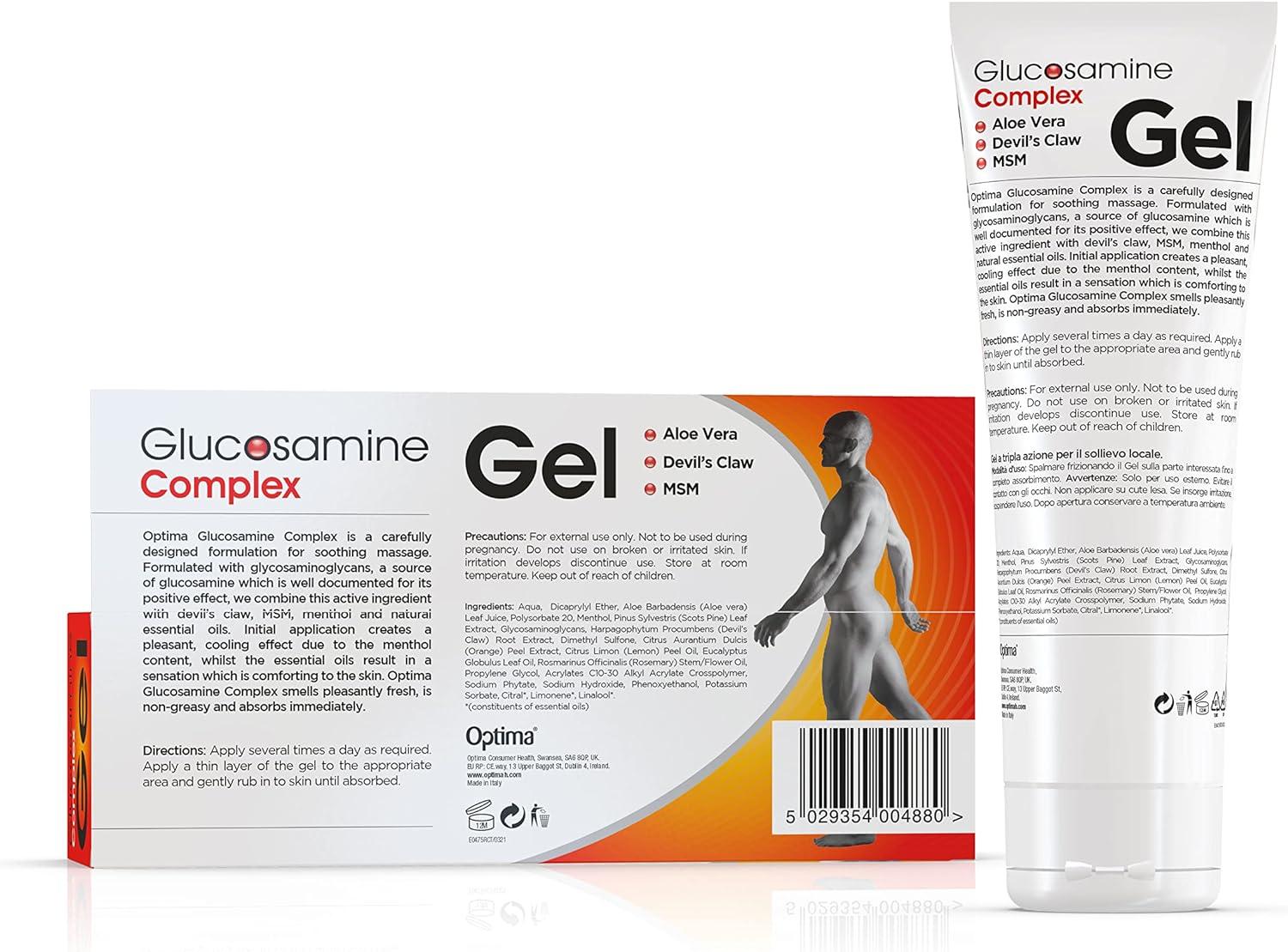 Optima Glucosamine Complex Gel Natural Cruelty Free Cooling with Aloe