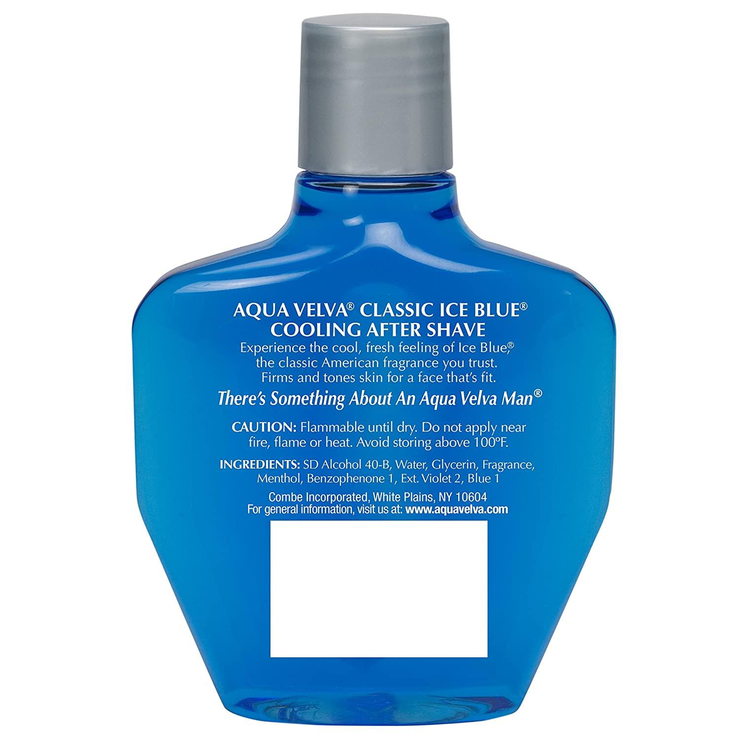 Aqua Velva After Shave, Classic Ice Blue, Soothes, Cools, and Refreshes