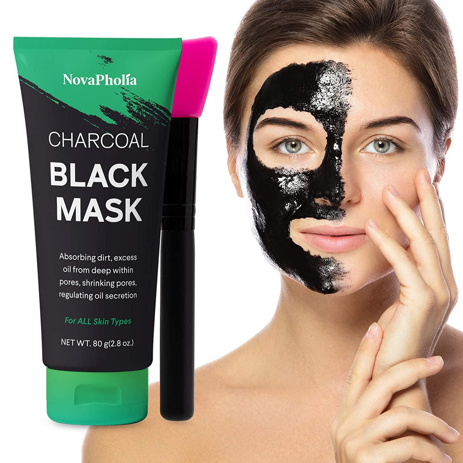 Kennis maken Geweldige eik steno Blackhead Remover Mask, 80ML Purifying Peel Off Mask Remover Mask, Charcoal  Face Mask for Deep Cleansing Blackheads