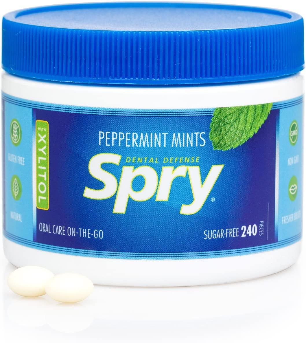Spry Xylitol Mints, Peppermint, 240 Count (2Pack) Breath Mints That