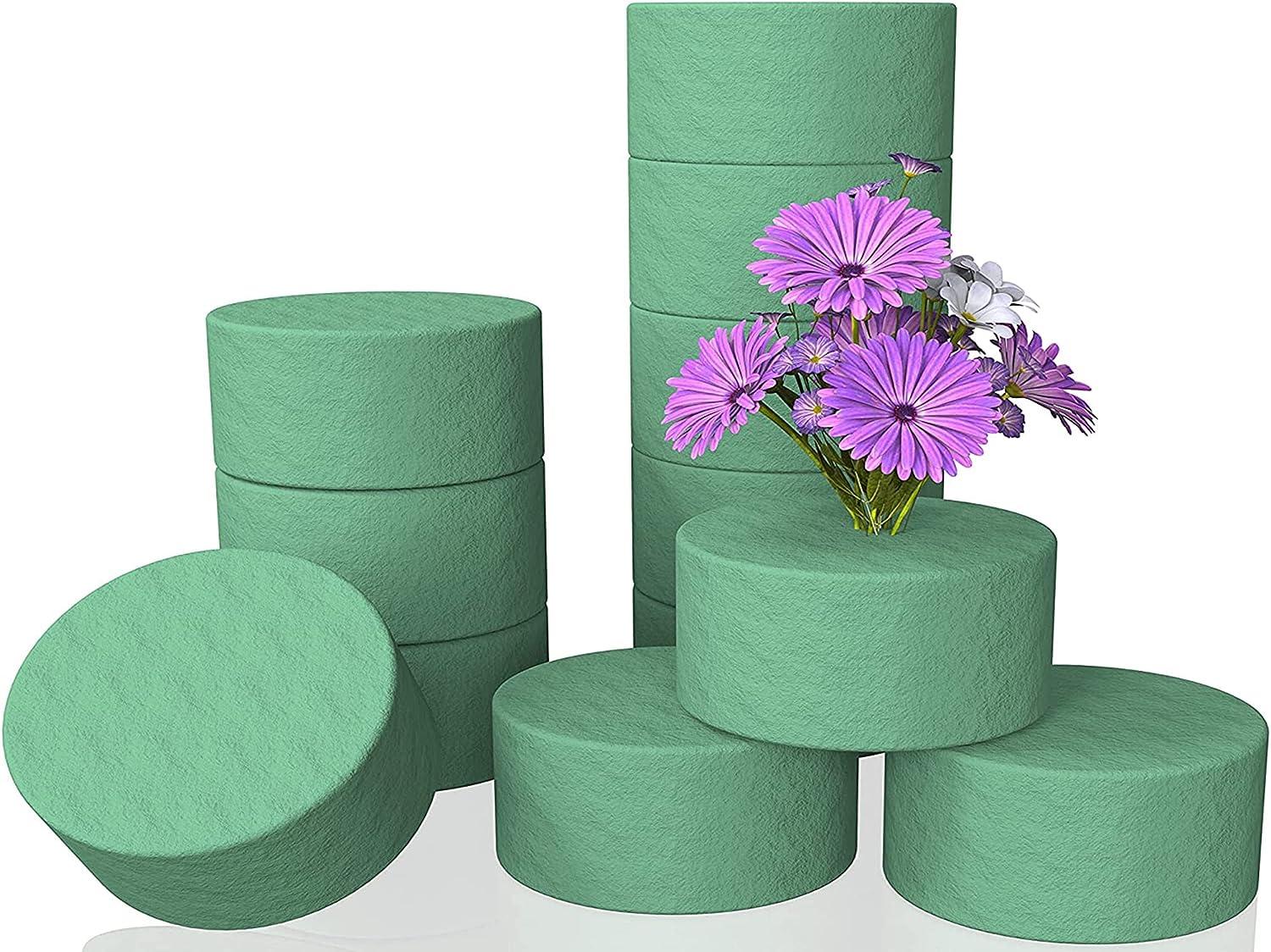 12 Pcs 3 Inch Flower Foam Block Round DIY Flower Arrangement Kit Wet