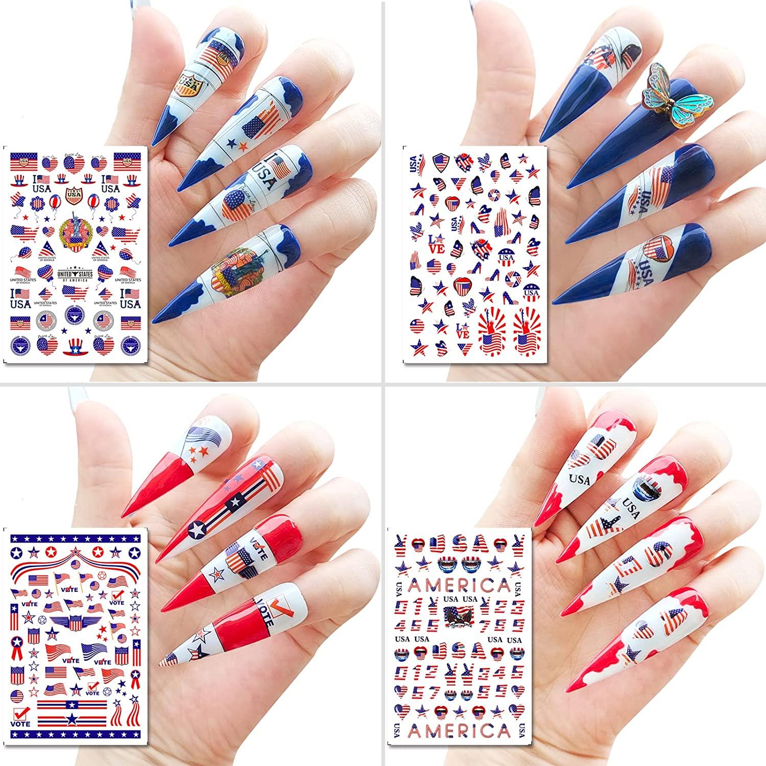 Nails | Nails, Flag nails, Kawaii nails