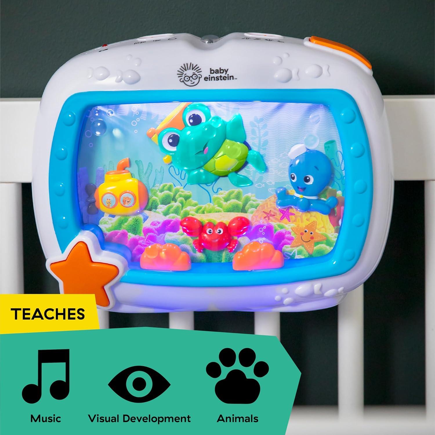 Baby Einstein Sea Dreams Soother Cot Toy - Remote Lights & Melodies for ...