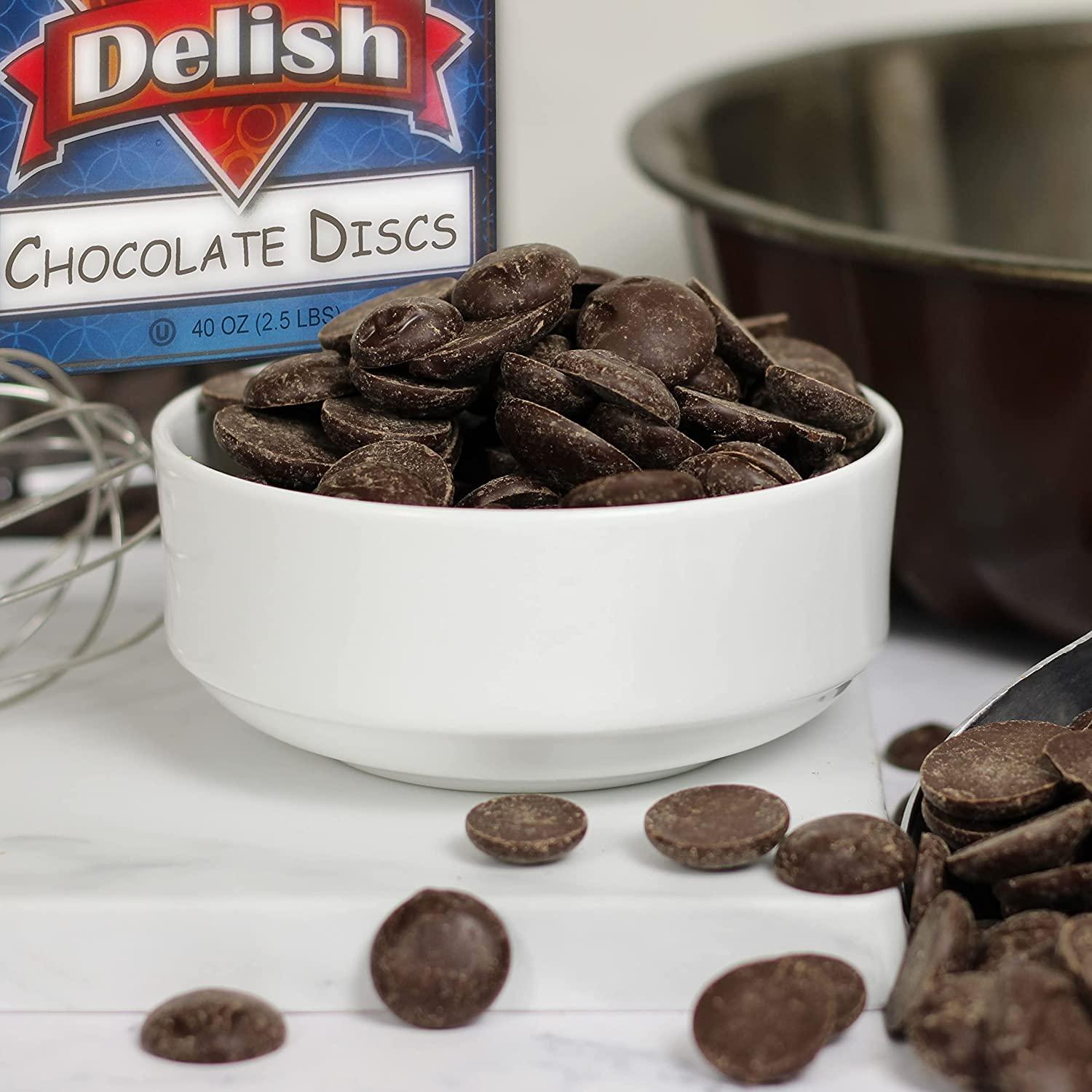 Sugar Free Chocolate Discs by Its Delish, 2.5 Lbs Jumbo Container
