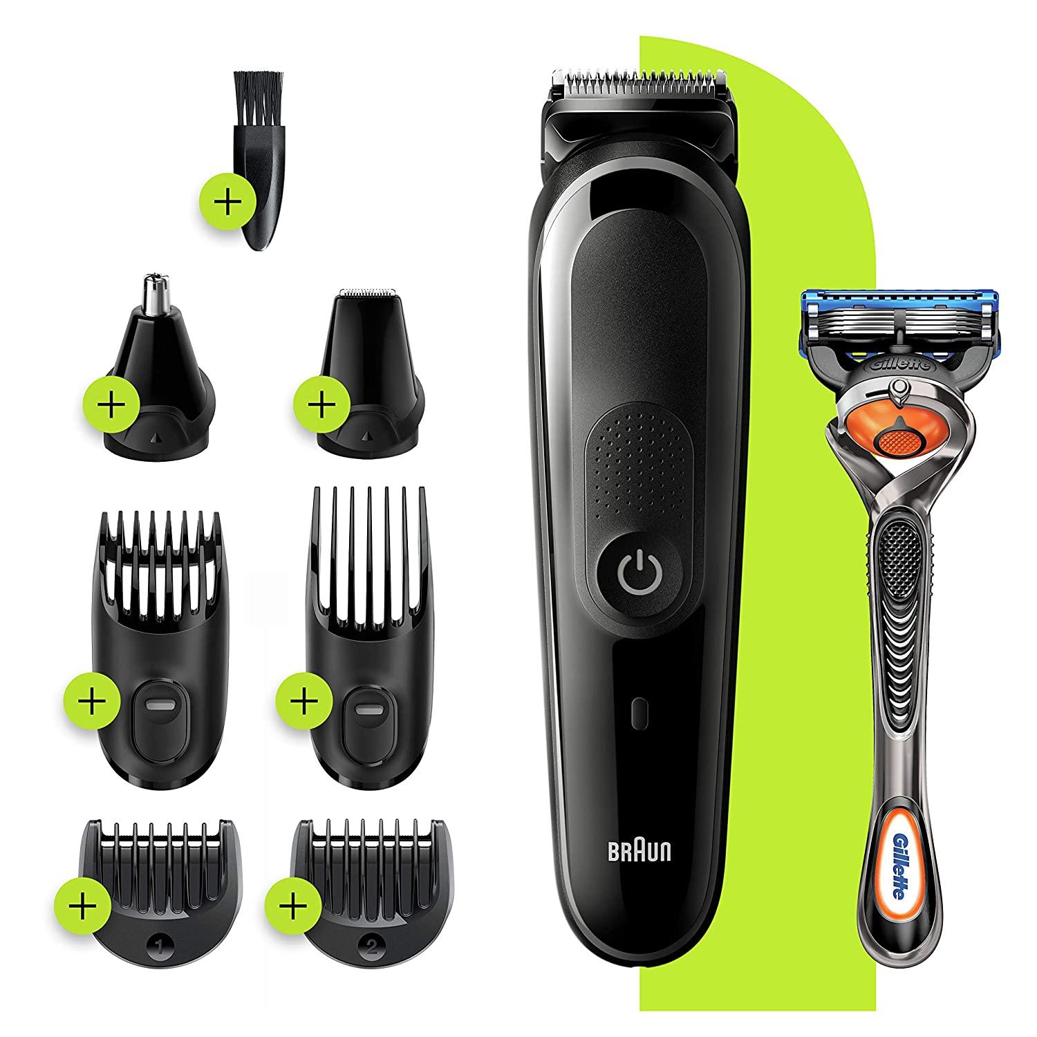 Braun 7-in-1 Men's Hair Clippers & Grooming Kit with Gillette