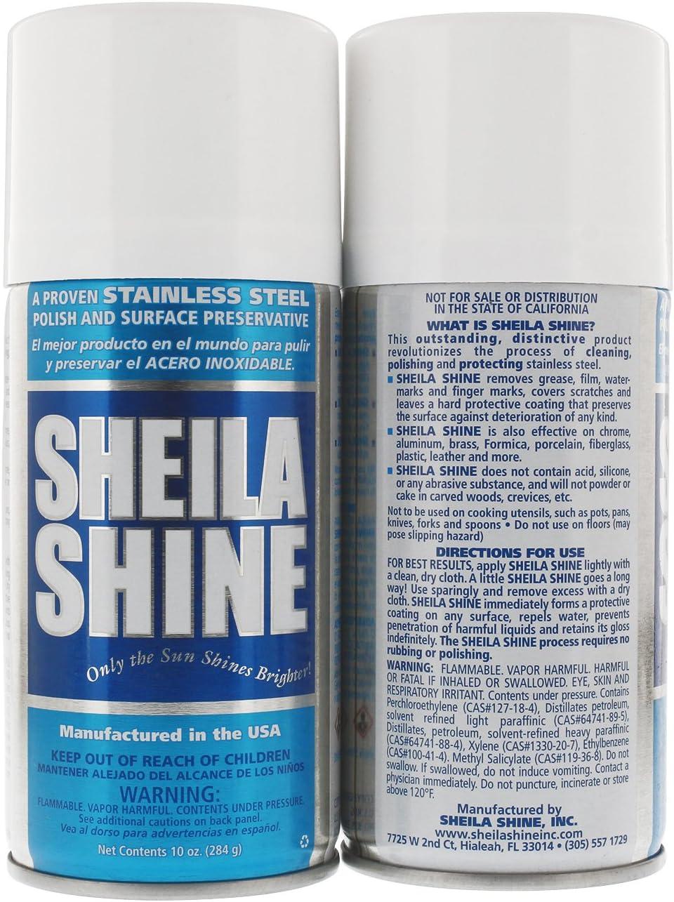Sheila Shine Stainless Steel Cleaner Aerosol 10 Oz, 2 Each 