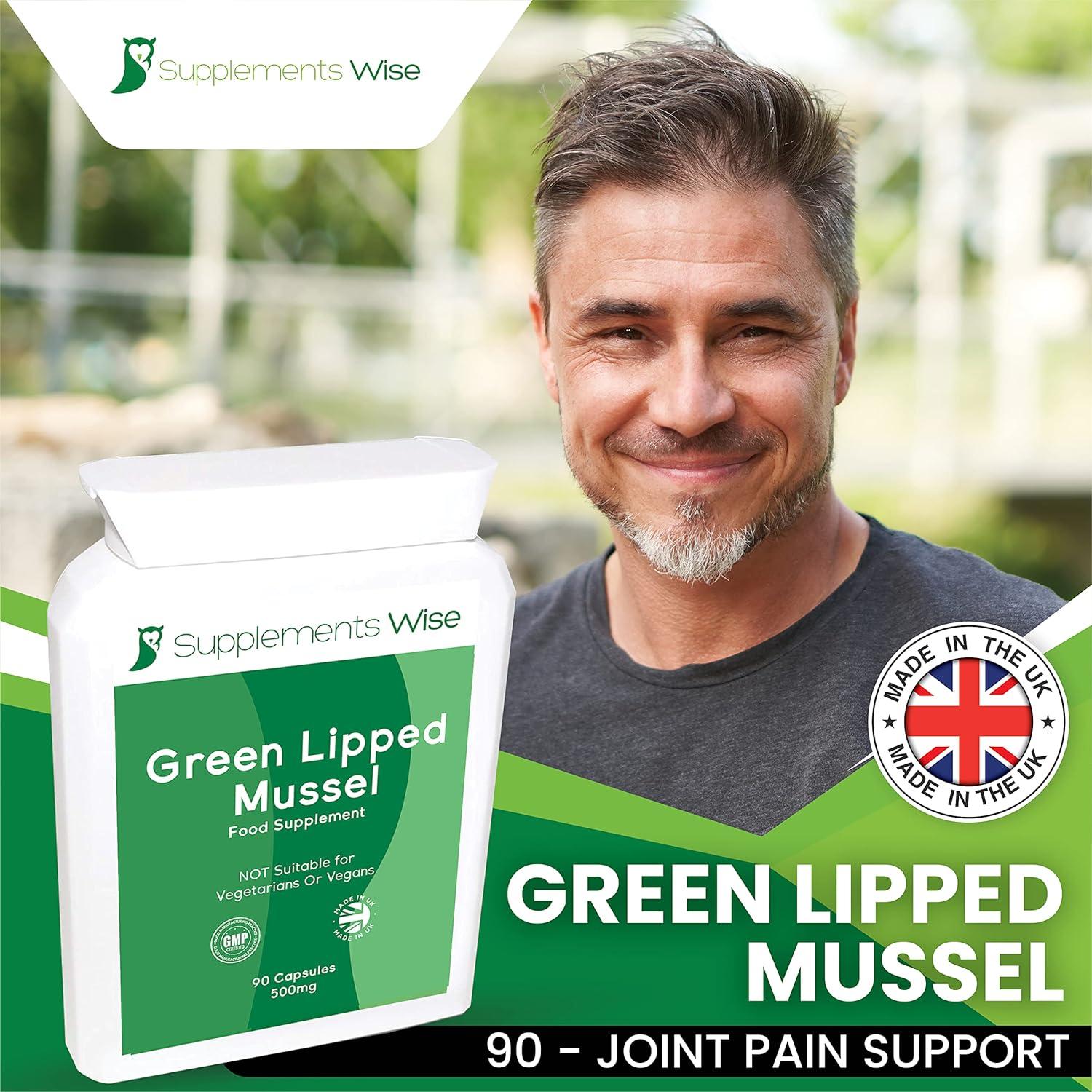 Green Lipped Mussel Capsules 90 x 500mg Joint & Ligament Pain Relief Arthritis Inflammation