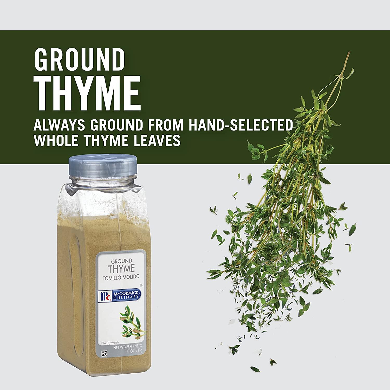McCormick Culinary Ground Thyme 11 oz Versatile Seasoning for
