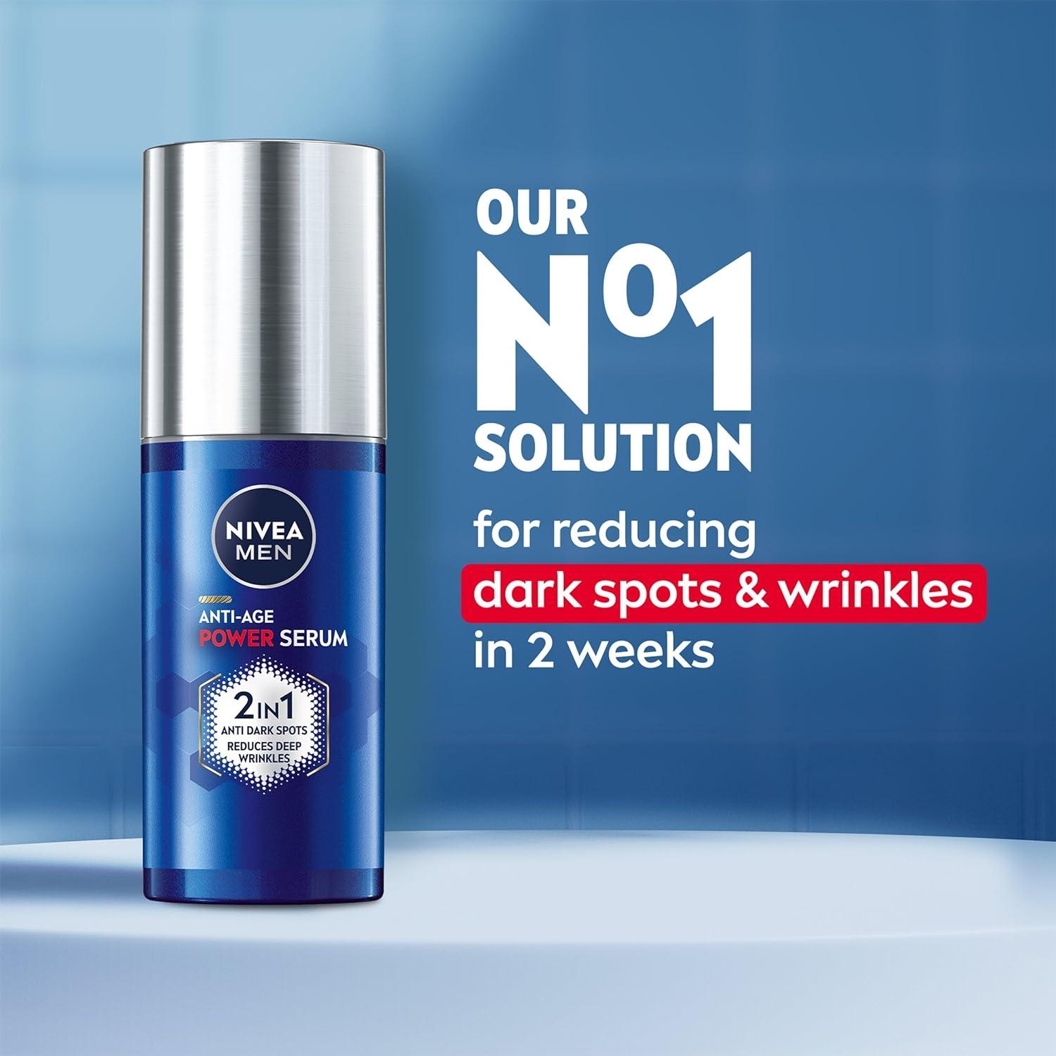 NIVEA MEN Anti-Age 2in1 Power Serum 30ml - Hydrating Serum with ...